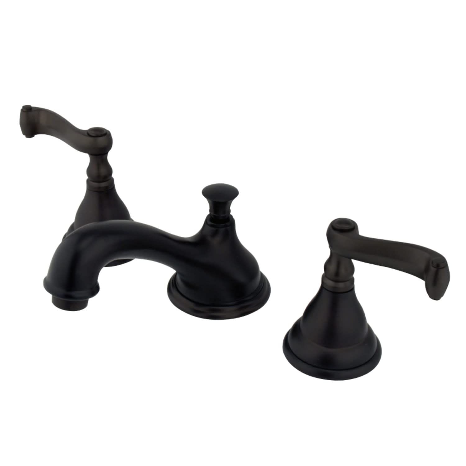 Kingston Brass KS5565FL Regency Widespread Bathroom Faucet with French Lever Handle in Oil Rubbed Bronze - Perfect for Modern and Traditional Bathroom Vanities, Powder Rooms & Guest Baths