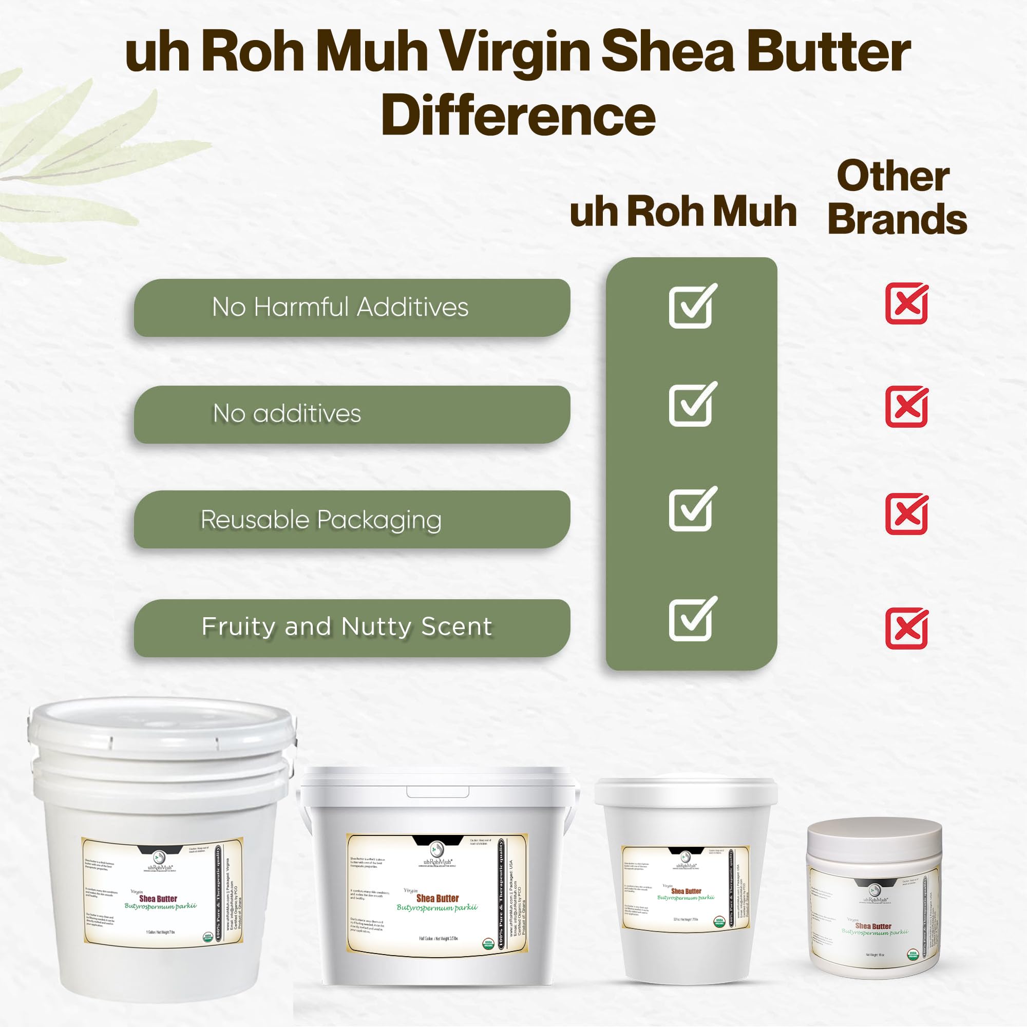 Organic Virgin Shea Butter 1.7 lb - USDA Certified, Unrefined, Raw & Pure from Ghana - for Skin, Hair & DIY Beauty Products