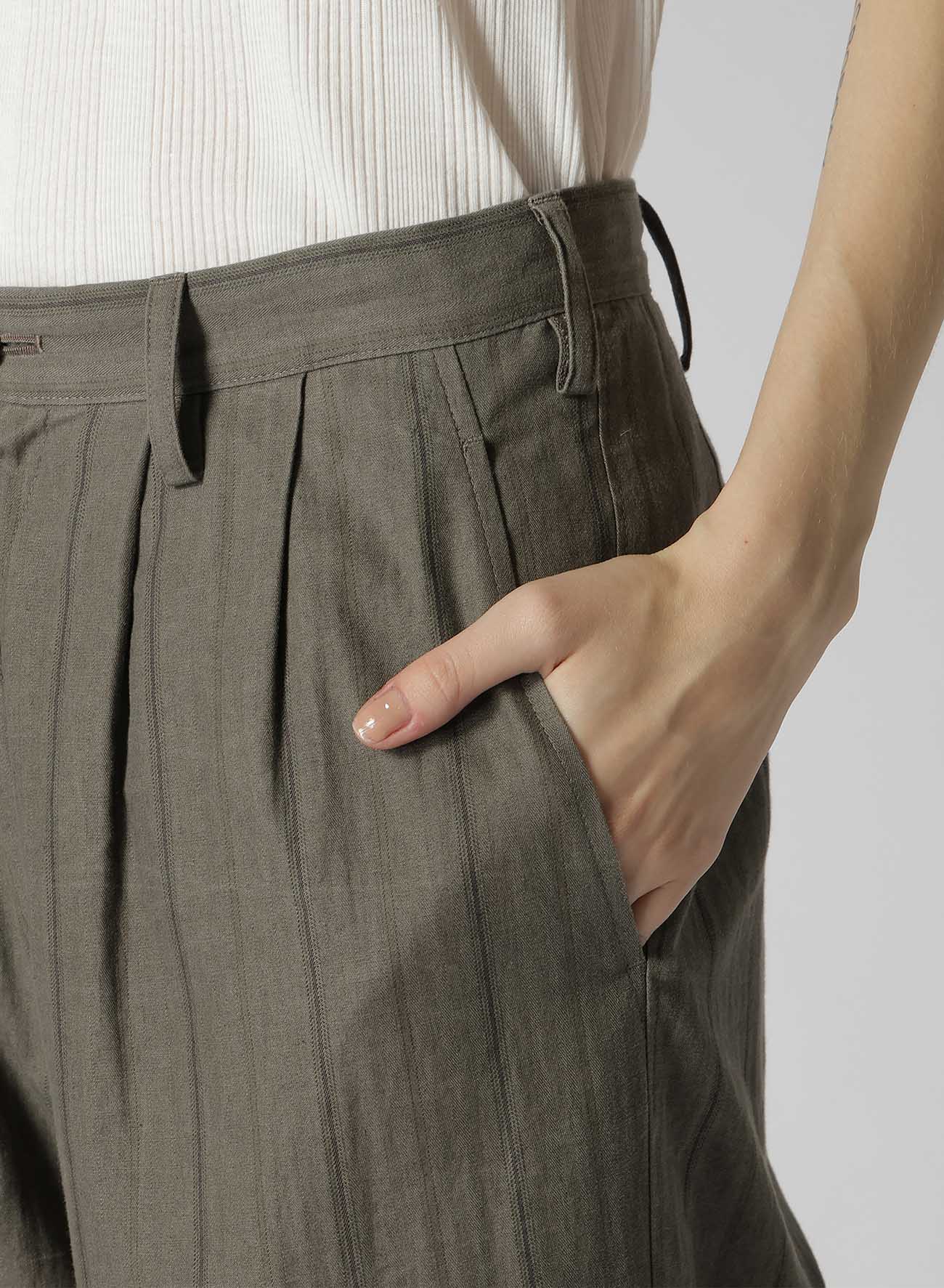 Stylish Cotton Stripe Ink Dyed Double Tuck Tapered Pants for Men & Women - Comfortable Slim Fit Casual Trousers for Office, Travel & Everyday Wear