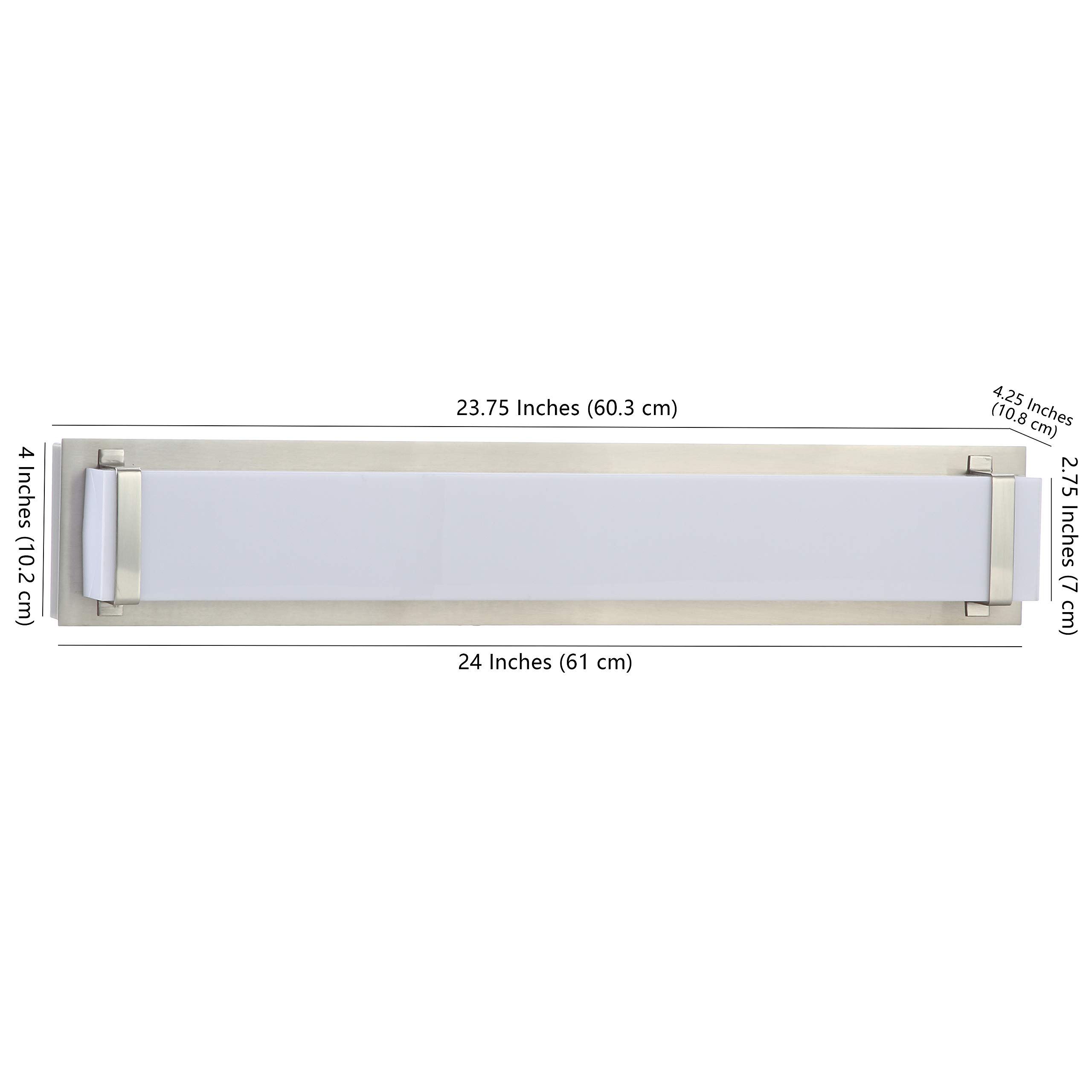 SAFAVIEH SCN4041A Modern Vanity Light Fixture - Brushed Nickel & White Bathroom Sconce with LED Bulb Included - Perfect for Bathroom, Powder Room, and Dressing Room Lighting
