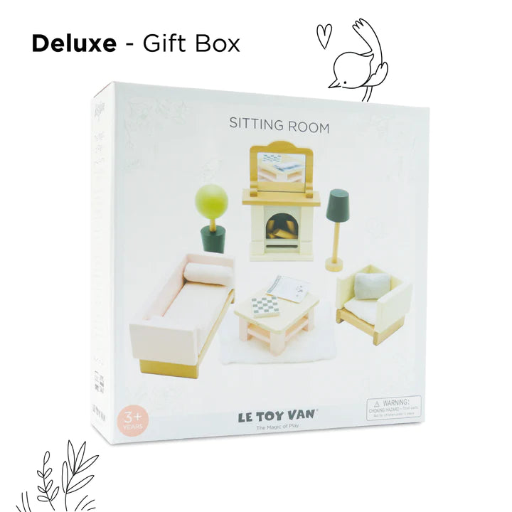 Premium Wooden Dollhouse Furniture Set - Living Room Miniature Decor for Kids & Collectors | Perfect for Playtime, Room Decor & DIY Projects