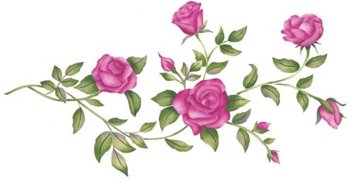 Trailing Rose Wall Stencil - Reusable DIY Home Decor Stencil for Painting - Perfect for Bedroom, Living Room & Nursery Wall Art - SKU #2919