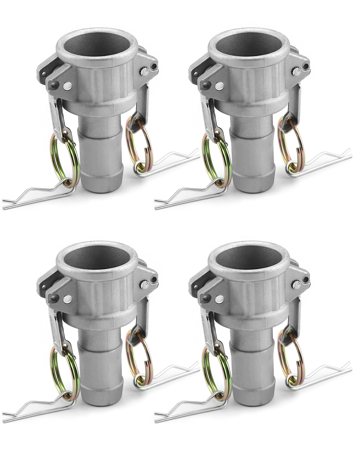 QWORK 4 Pack Aluminum Alloy Type C Camlock Hose Fitting - 1