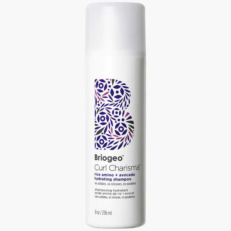 Briogeo Curl Charisma Rice Amino + Avocado Hydrating Shampoo for Curly Hair - 8 oz | Sulfate-Free, Moisturizing & Frizz Control | Perfect for Daily Use & Dry, Damaged Hair Care