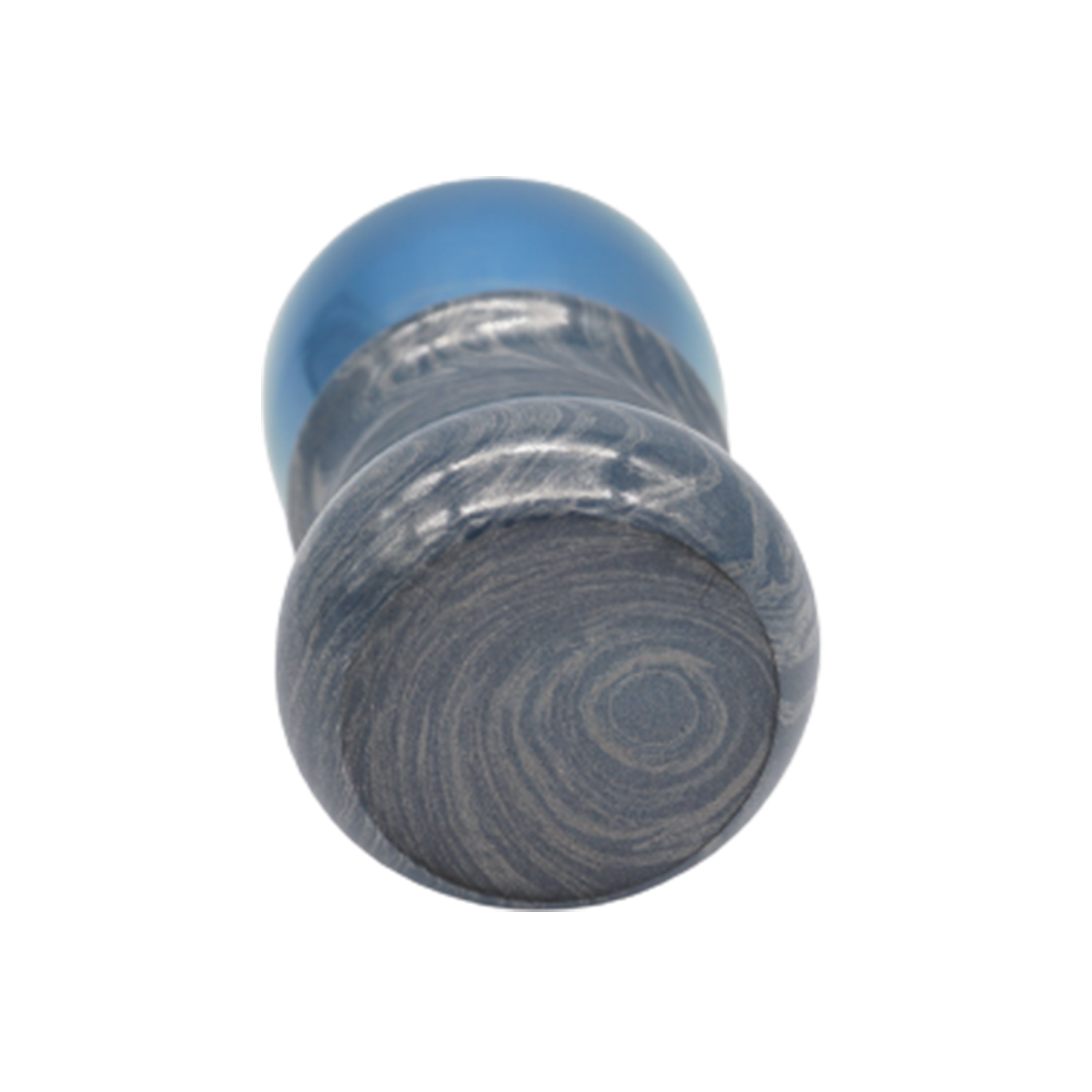 Premium Blue Bronze & Aluminum Handcrafted Shaving Brush Handle - Fits 28mm & 30mm Knots - Perfect for Wet Shaving & Grooming Gifts for Men