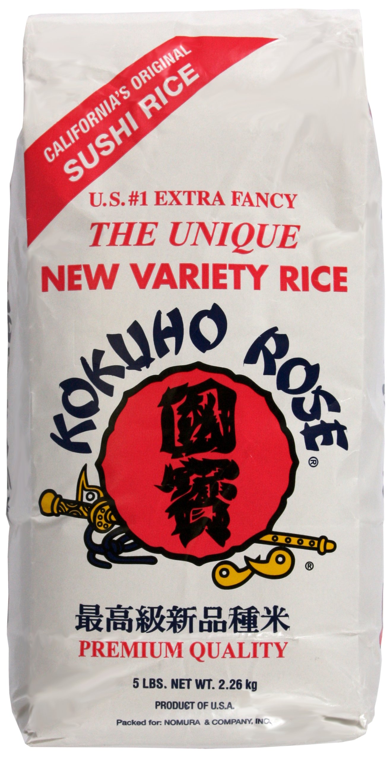 Premium Kokuho Rose California Sushi Rice - 5 Pound (Pack of 8) - Authentic Japanese Short Grain Rice for Sushi, Poke Bowls & Asian Cooking