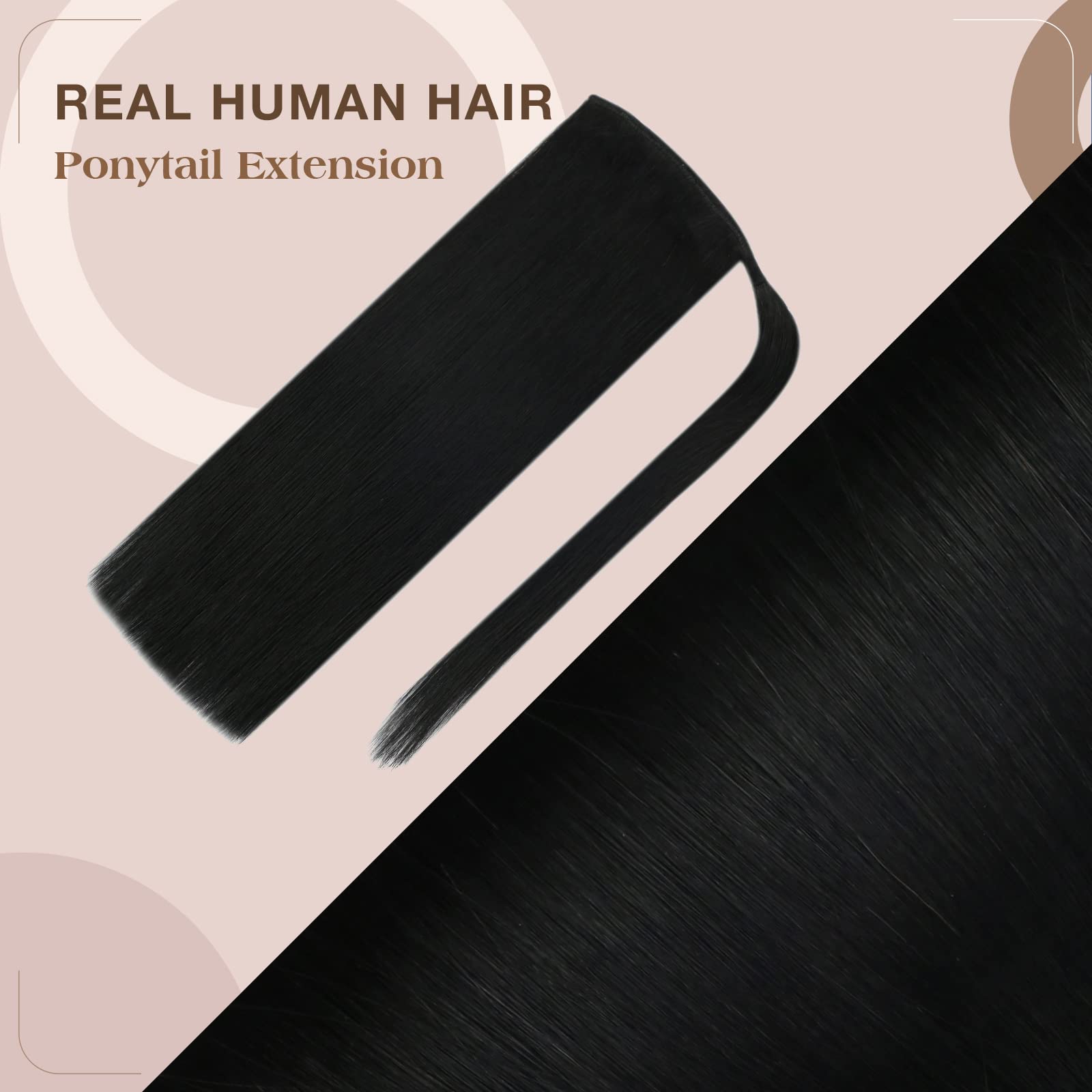 Premium Soft Human Hair Ponytail Extension - Natural Look & Comfortable Wear for Daily Styling, Parties & Special Occasions