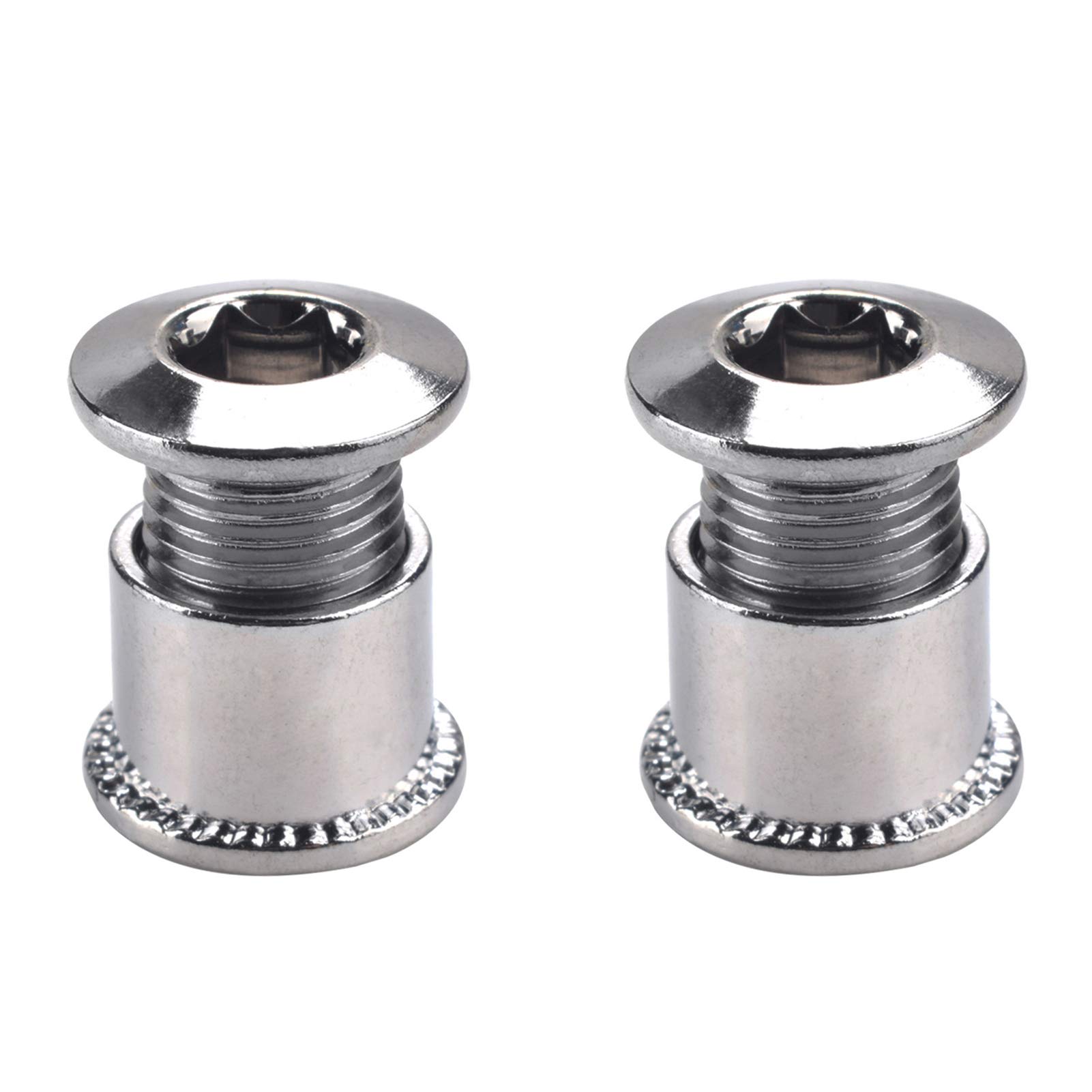 TEMAIKO 2Pcs Heavy Duty Steel Bicycle Chainwheel Bolts & Crankset Sprocket Screws - Compatible with Road & Mountain Bikes - Perfect for Bike Maintenance & Repair