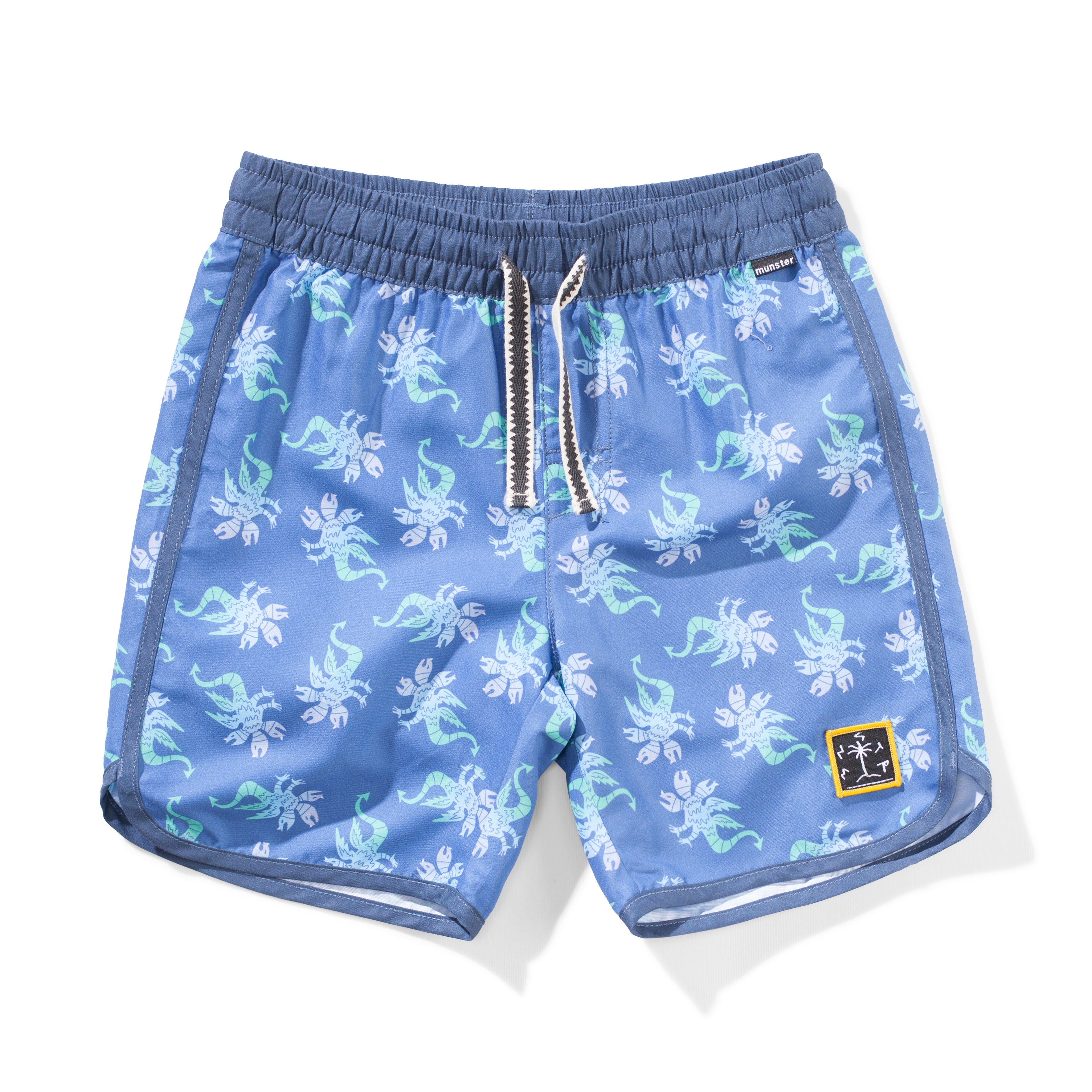 **Munster Dragon Tale Boardies - Blue Swim Trunks for Boys, Comfortable Beach Shorts for Swimming & Outdoor Activities**