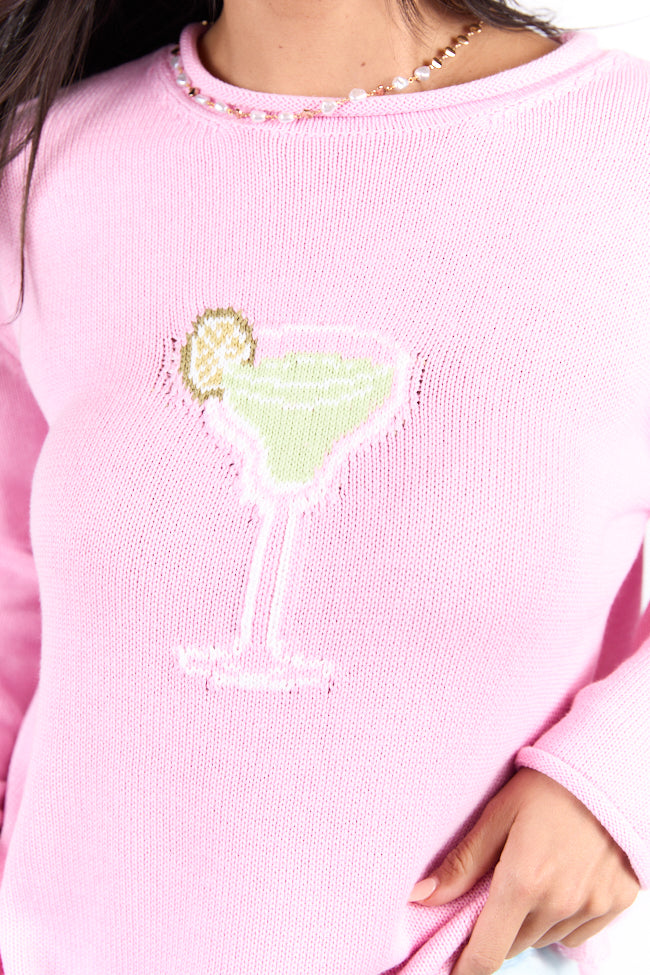 Hand Me A Margarita Pink Sweater for Women - Cozy Knit Pullover | Perfect for Casual Outfits, Date Nights & Holiday Parties