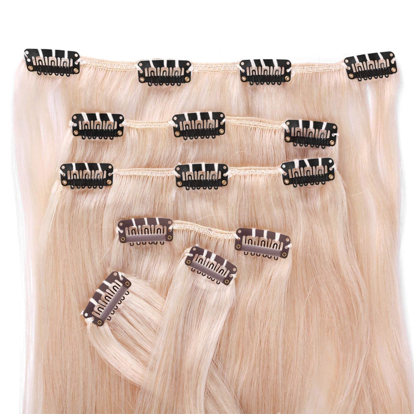 Talora Metal Snap Clips for Hair Extensions - U-Shape Metallic Wig Clips for Men & Women (12 Pack, Black) | Secure Hair Accessories for Salon, Cosplay & Daily Styling