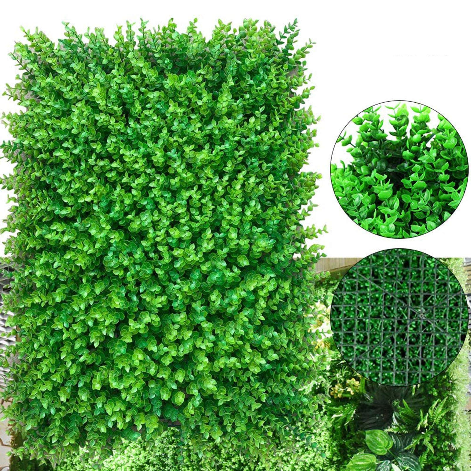 2PCS Artificial Hedge Plants - Faux Boxwood Hedge Wall Panels for Indoor & Outdoor Use | Perfect for Garden, Backyard, Home Decor, Privacy Screen & Wedding Backdrops | UV Resistant & Low Maintenance Greenery Panels