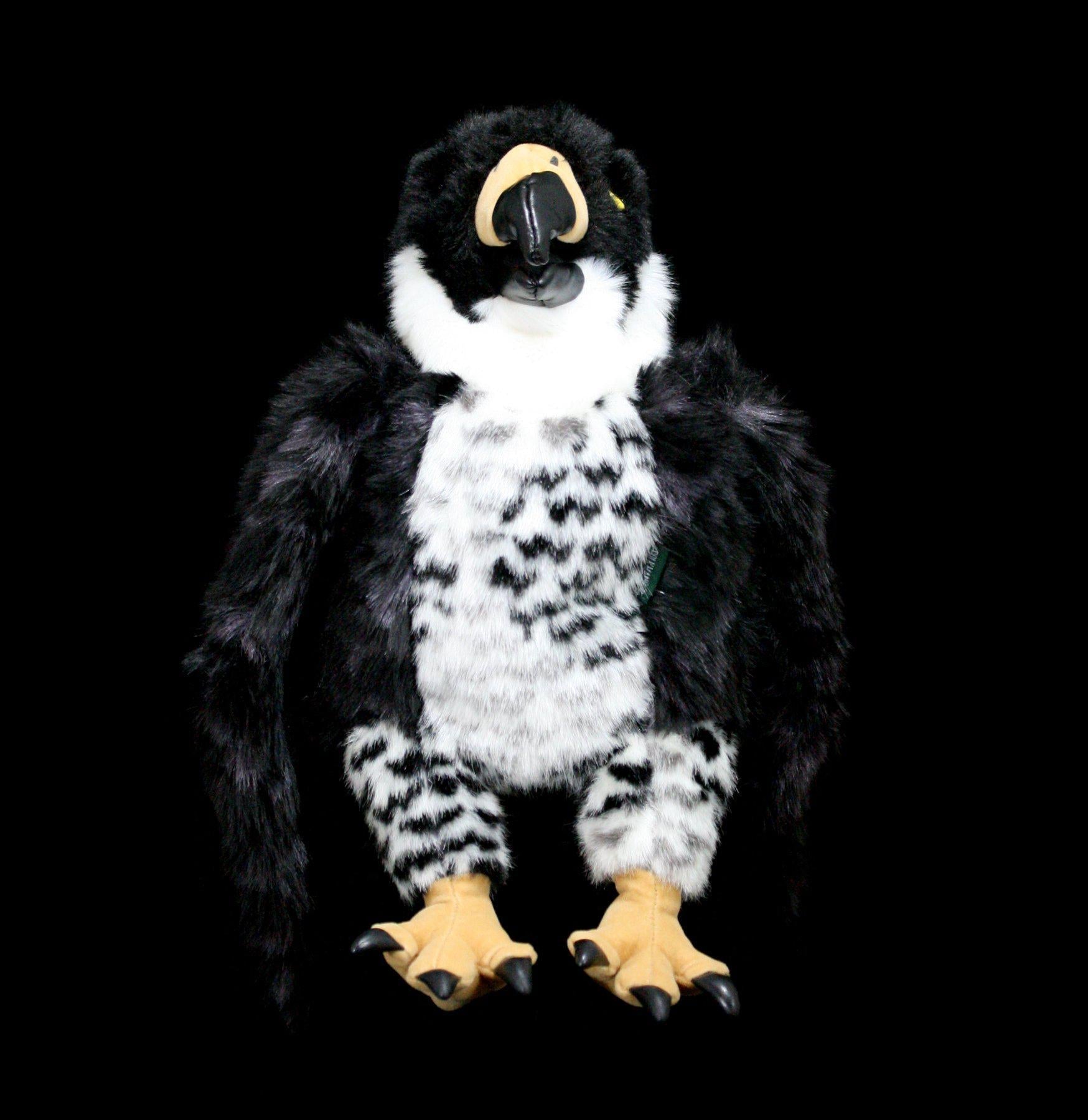Realistic Peregrine Falcon Hand Puppet - Soft Plush Bird Toy for Kids, Educational Animal Puppet for Storytelling & Play - Perfect for Classroom, Birthday Gifts & Wildlife Enthusiasts