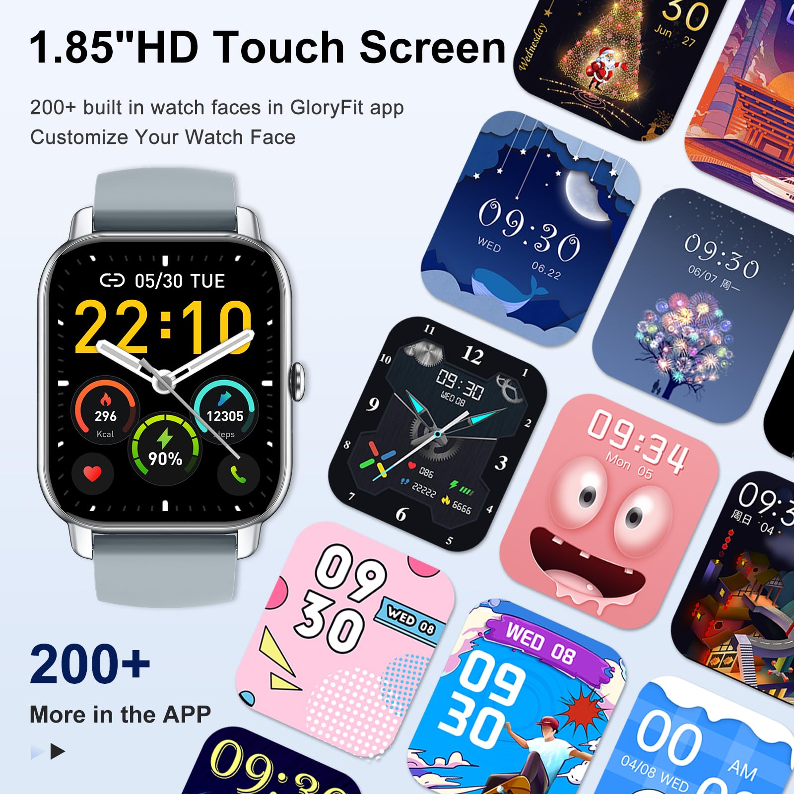 Smart Watch for Women - Fitness Tracker with Heart Rate & Sleep Monitor, IP68 Waterproof for Android/iOS - Perfect for Workouts & Daily Use