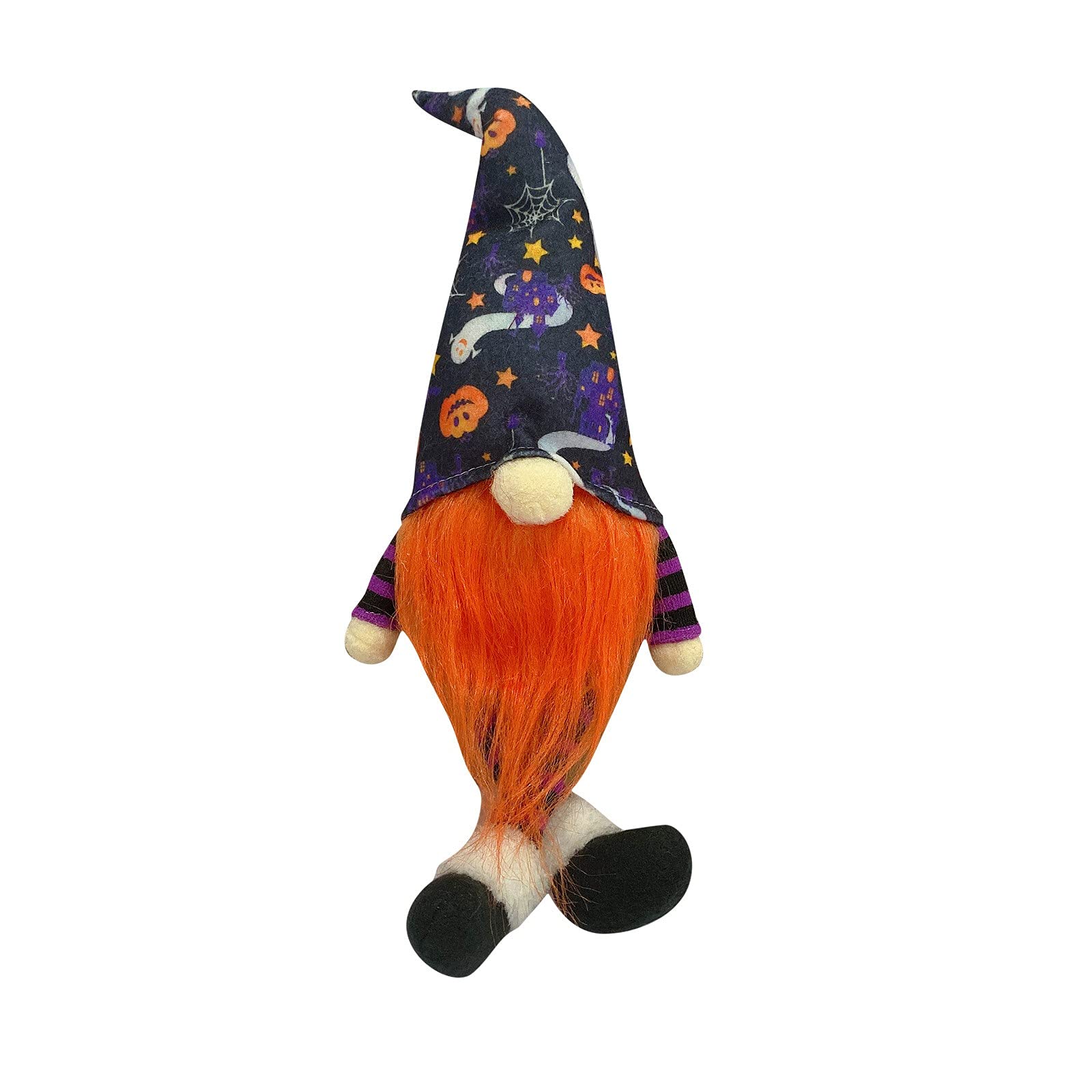 Handmade Halloween Plush Gnomes Decorations - Swedish Tomte Gnome with Hat, Scandinavian Elf Ornaments for Home, Fireplace & Holiday Party Decor - Perfect for Christmas, Halloween & Cozy Home Decorating