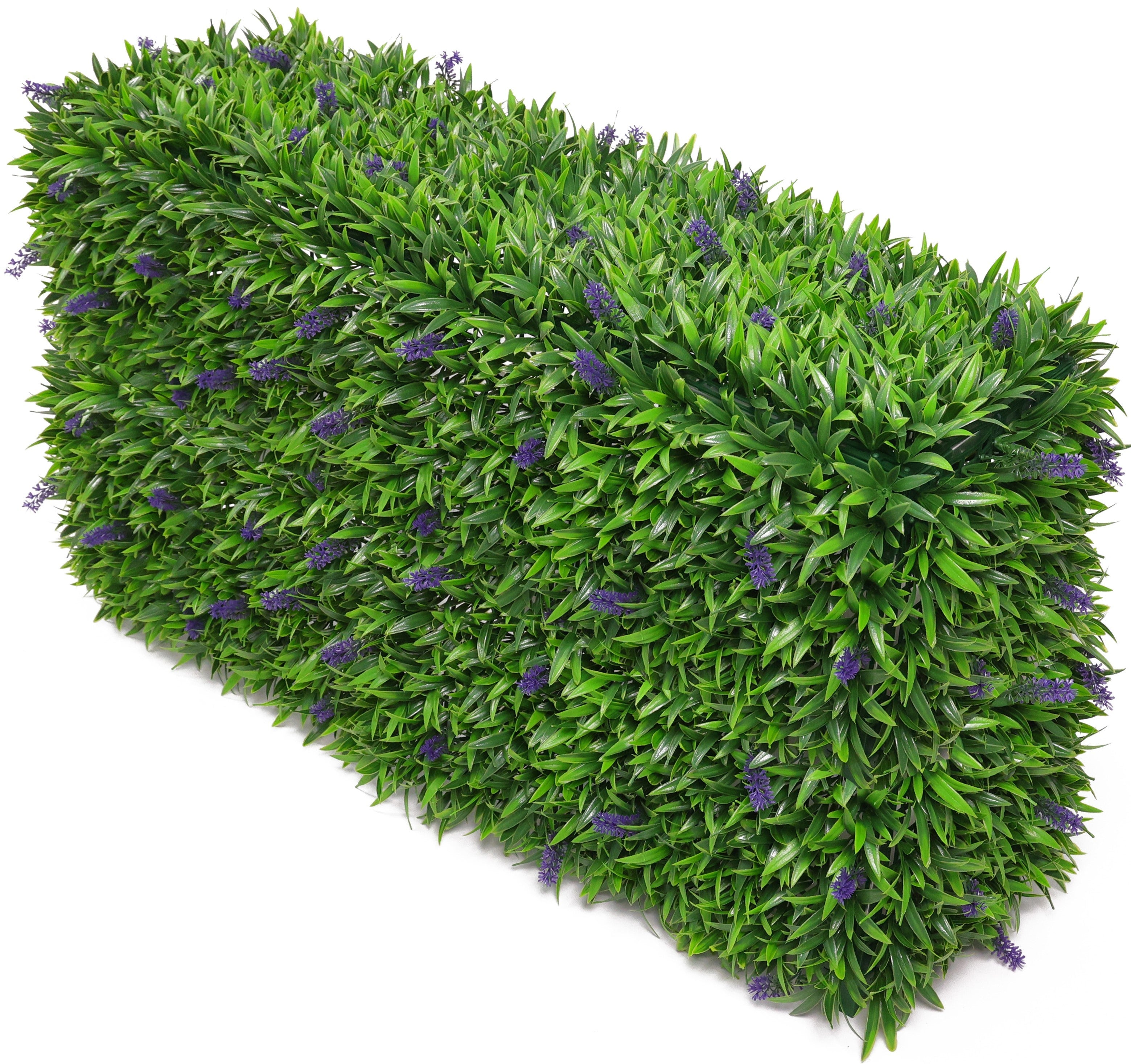 Freestanding Artificial Lavender Hedge Panel 50x100x25cm - Privacy Screen for Patio, Garden, and Balcony Decor