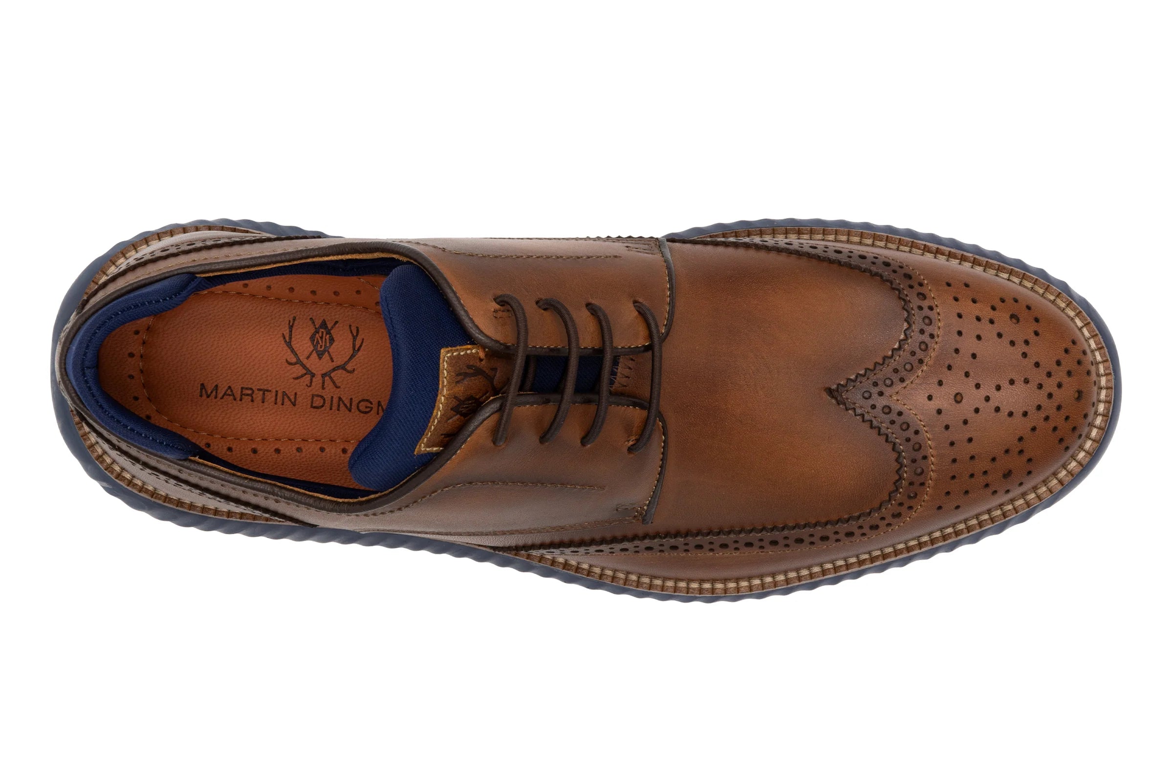 Martin Dingman CountryAire Wingtip Men's Dress Shoes - Classic Oxford Style for Business, Office & Formal Occasions