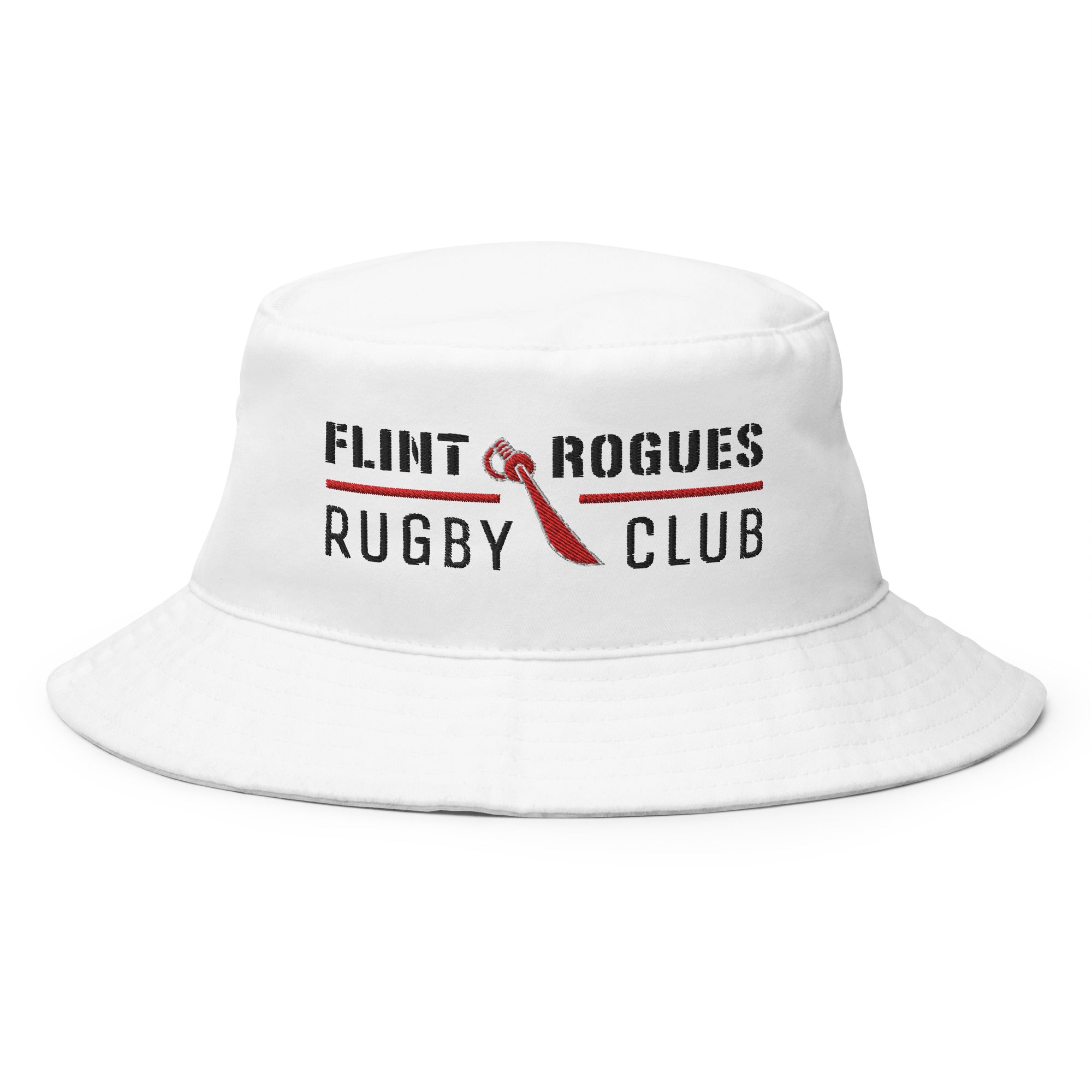 Flint Rogues RFC Bucket Hat for Men & Women - Adjustable Cotton Sun Hat for Outdoor, Fishing, Hiking & Beach - Trendy Unisex Summer Cap with UPF Protection