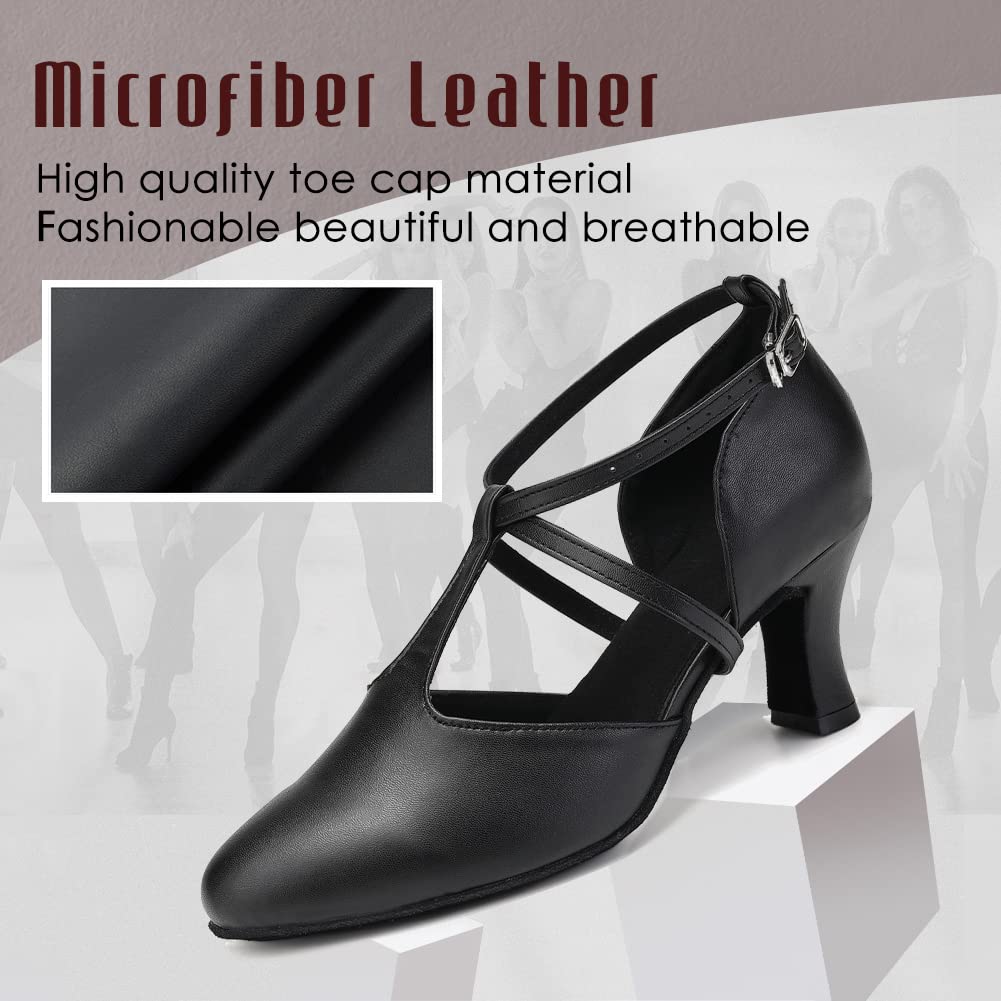 TINRYMX Women's Latin Dance Shoes for Salsa, Tango & Ballroom - Comfortable & Stylish Model QJW272 | Perfect for Performances, Practice & Social Dancing
