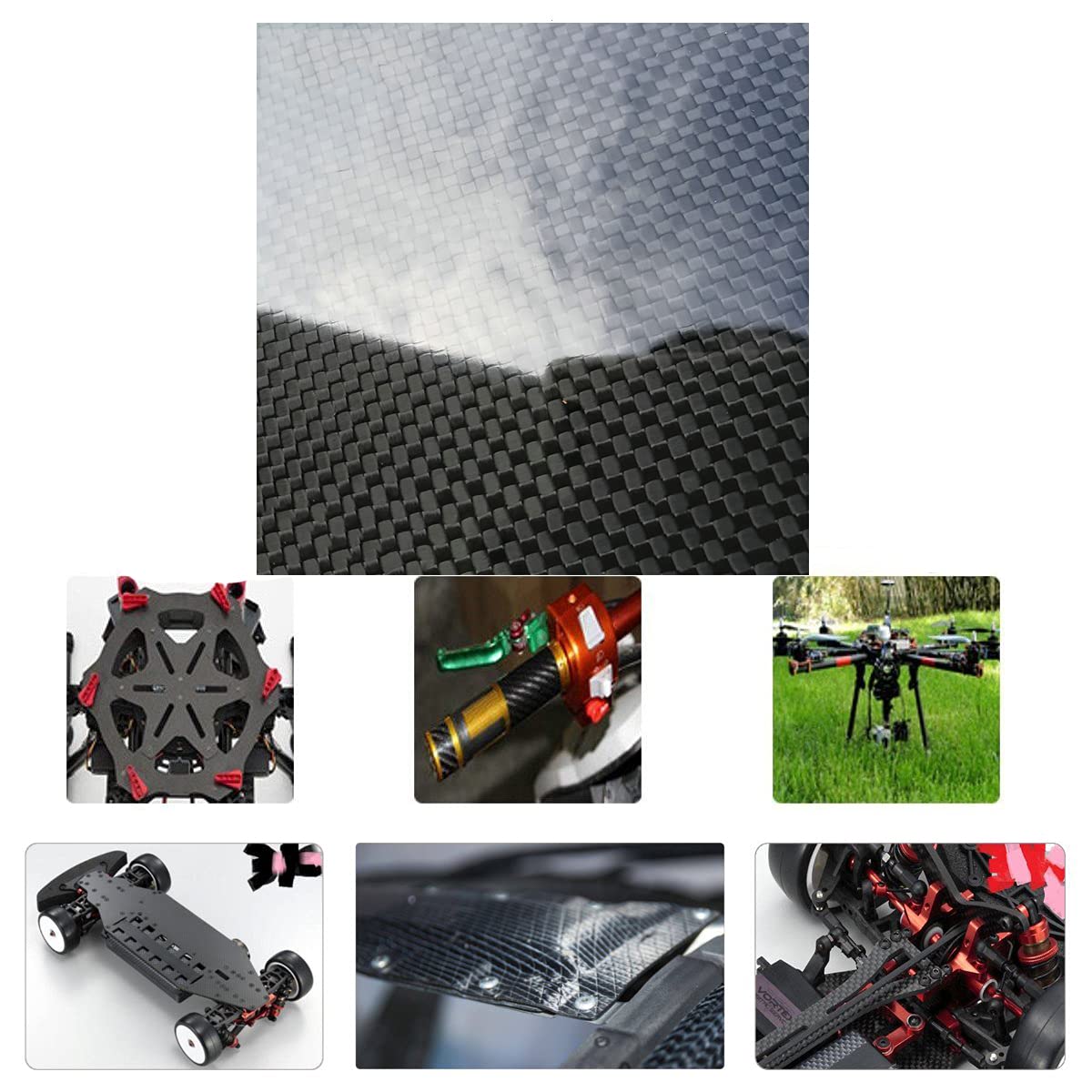 GOONSDS 100% 3K Carbon Fiber Plate - 300x600mm x 3mm Thick Glossy Panel Sheet for RC Models, DIY Projects & Automotive Applications | High-Strength Fiber Material for Drone Frames, Car Parts & Industrial Use
