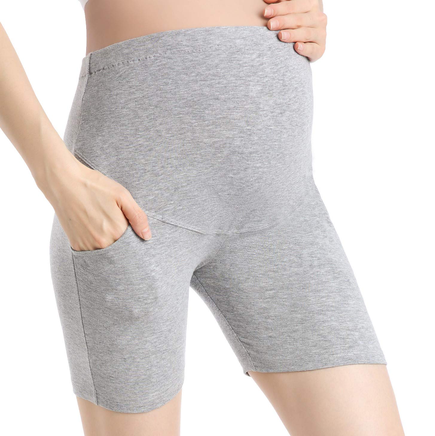 Ferris Wheel Story Maternity Shorts for Women - Over Belly Pregnancy Pants & Leggings - Comfortable Maternity Wear for Summer, Yoga, and Everyday Use