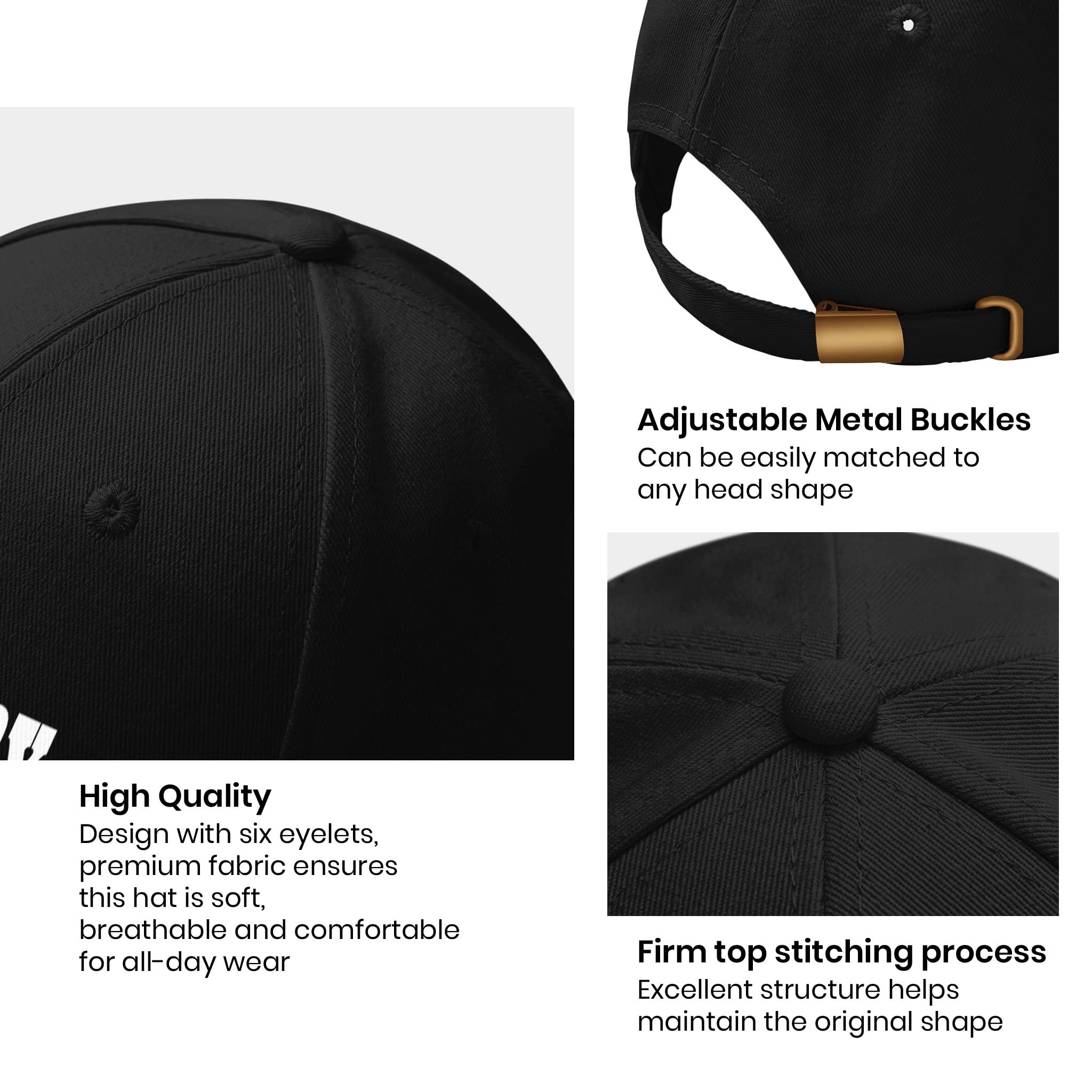 Pranboo® 10 Pack Bulk Custom Hats - Personalized Embroidery & Print Text/Logo Snapback Trucker Dad Caps for Men - Perfect for Sports Teams, Corporate Events, and Promotional Gifts