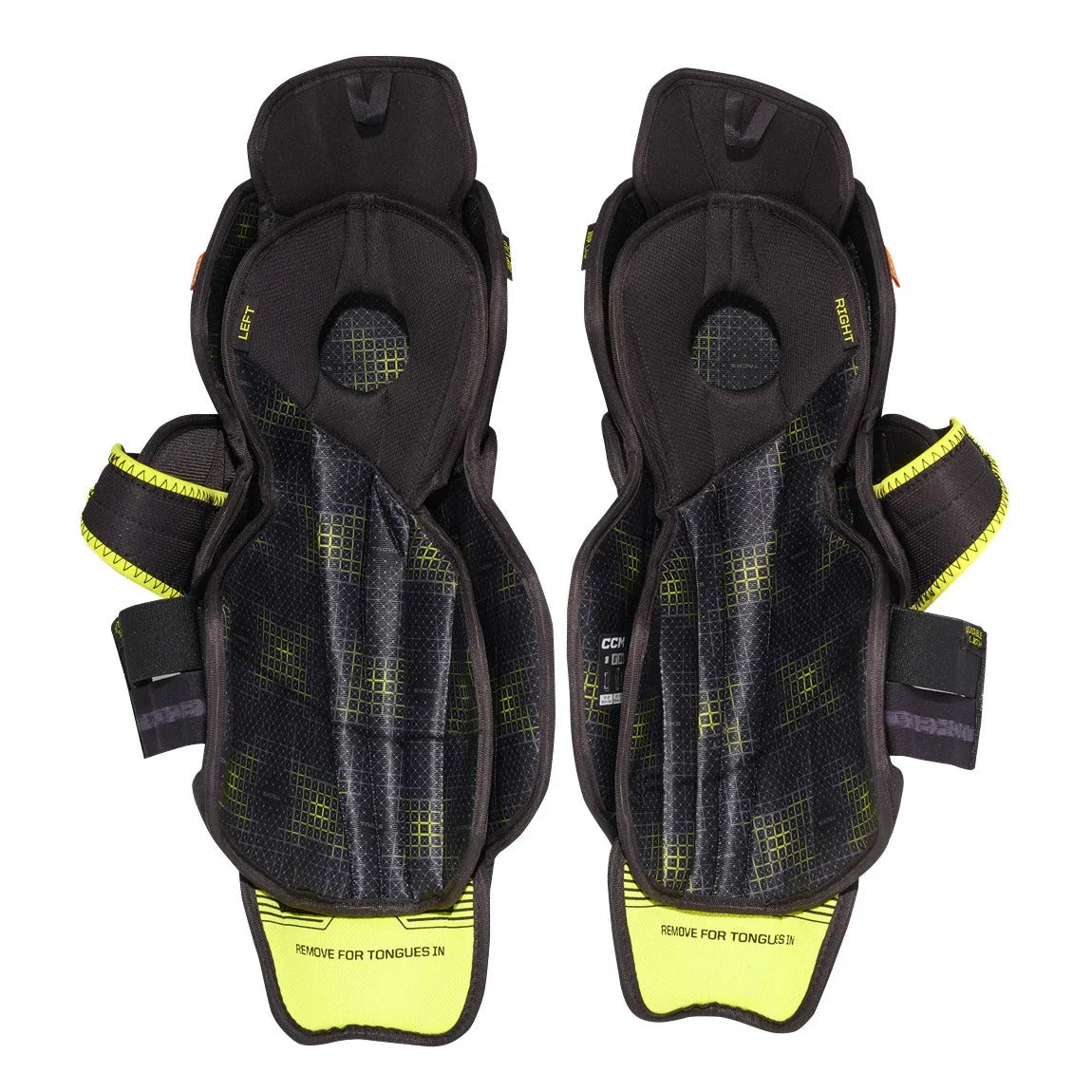 CCM Tacks XF Junior Hockey Shin Guards - Protective Gear for Youth Ice Hockey Players - Perfect for Games, Practices & Training Sessions
