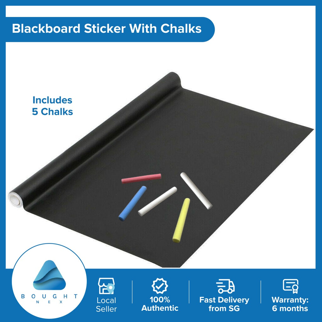 Self-Adhesive Blackboard Sticker Wall Decal - Removable Chalkboard for Home Study, School & Office - Perfect for Kids' Rooms, Kitchen Notes, and Classroom Learning