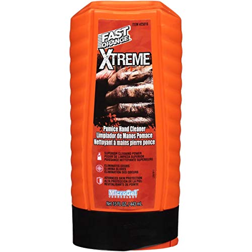 Permatex Fast Orange Xtreme Pumice Hand Cleaner - 15 oz Orange Scent for Tough Grease & Dirt | Ideal for Mechanics, Auto Shops & DIY Garage Use