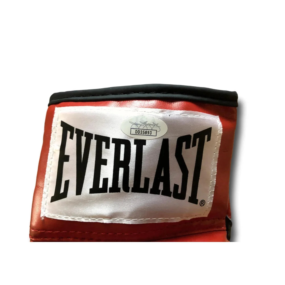 Evander Holyfield Autographed Everlast Red Boxing Gloves - JSA Certified Authentic Tyson Fight Collectible - Perfect for Boxing Memorabilia Display & Sports Fan Gifts
