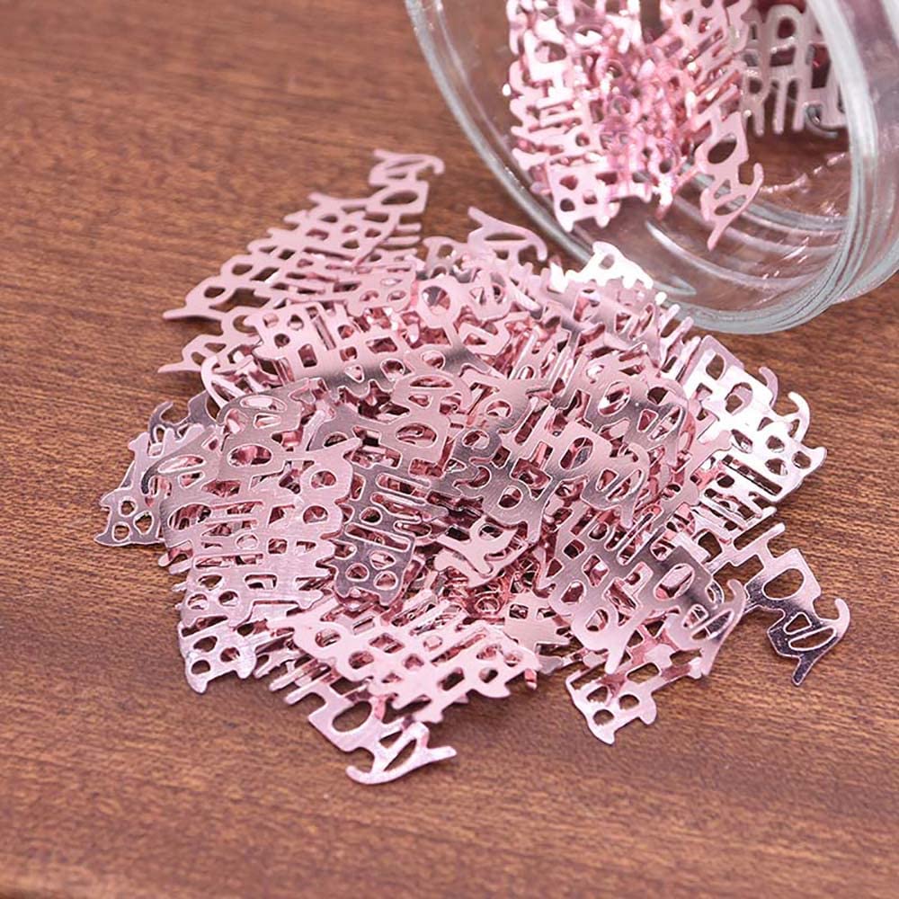 Rose Gold Birthday Confetti for Table Decorations - Premium Party Supplies with Scatter Sprinkles, Perfect for Birthday Parties, Baby Showers & Wedding Celebrations (Rose Gold-01)