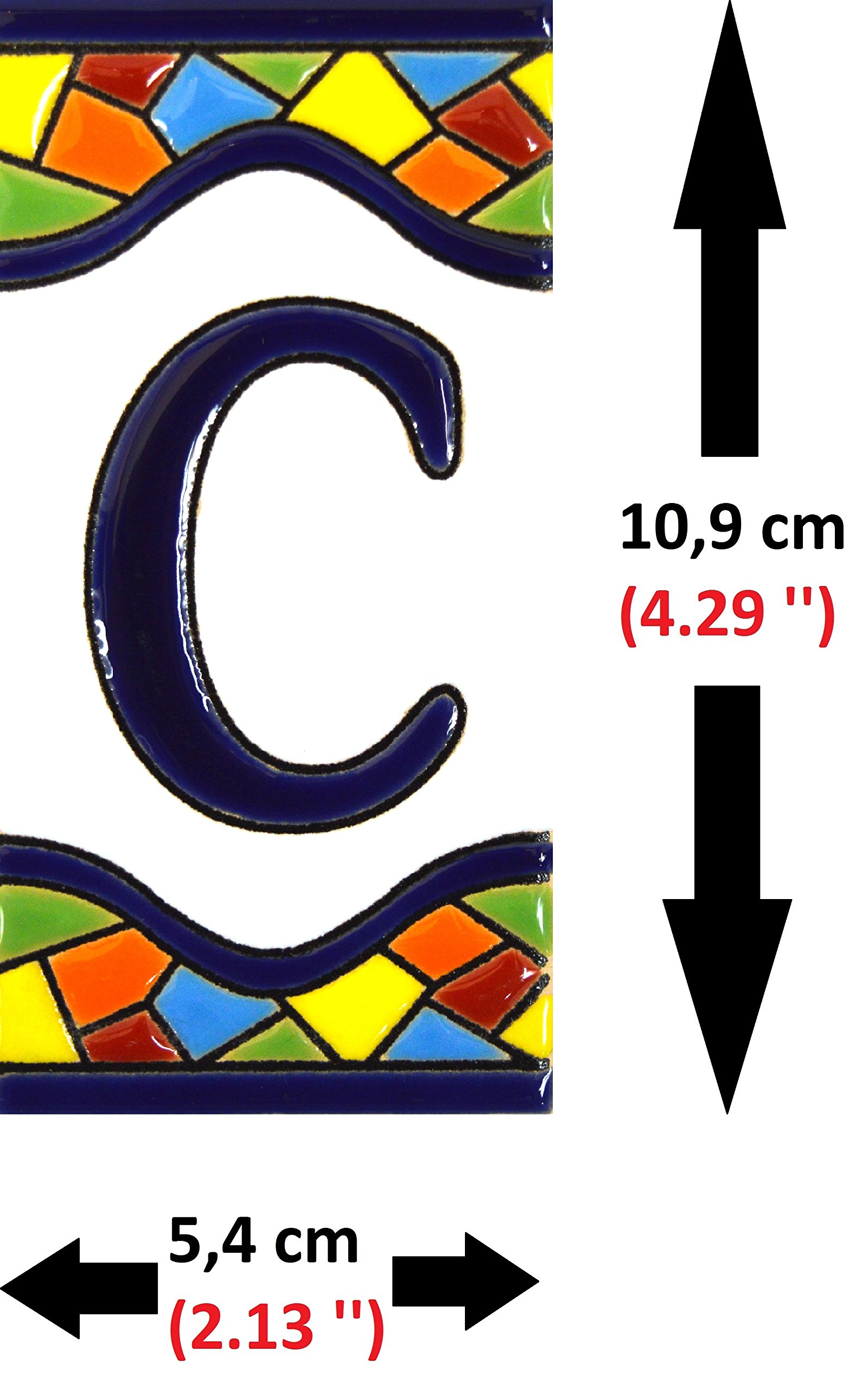 Ceramic House Letter Tile - Decorative Sign with Letter 