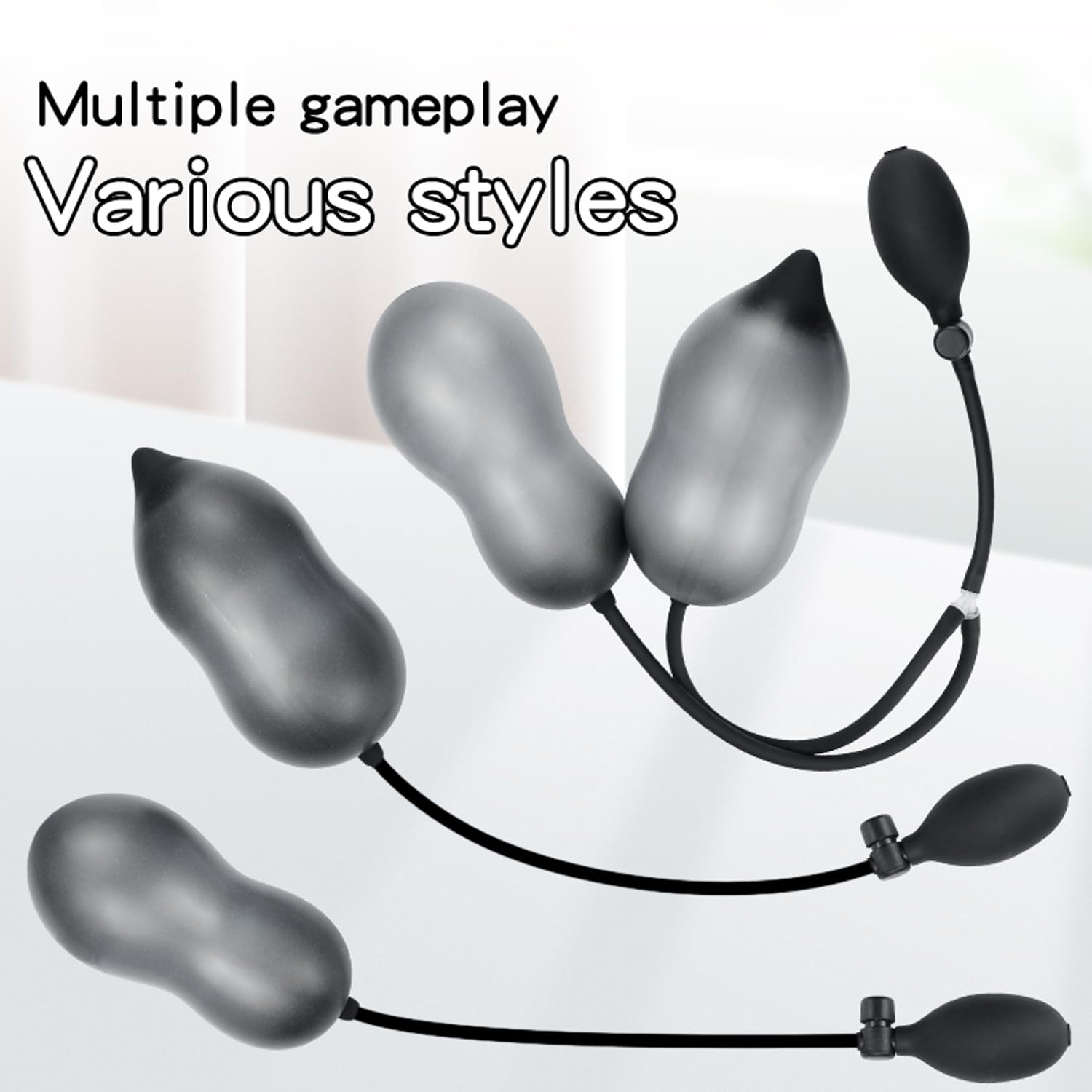 Inflatable Anal Plug - Silicone Double Head Butt Plug for SM Massage & Anal Stimulation | Stretching Dilator Sex Toy for Women, Men & Couples | Perfect for BDSM Play, Couples Intimacy & Solo Pleasure