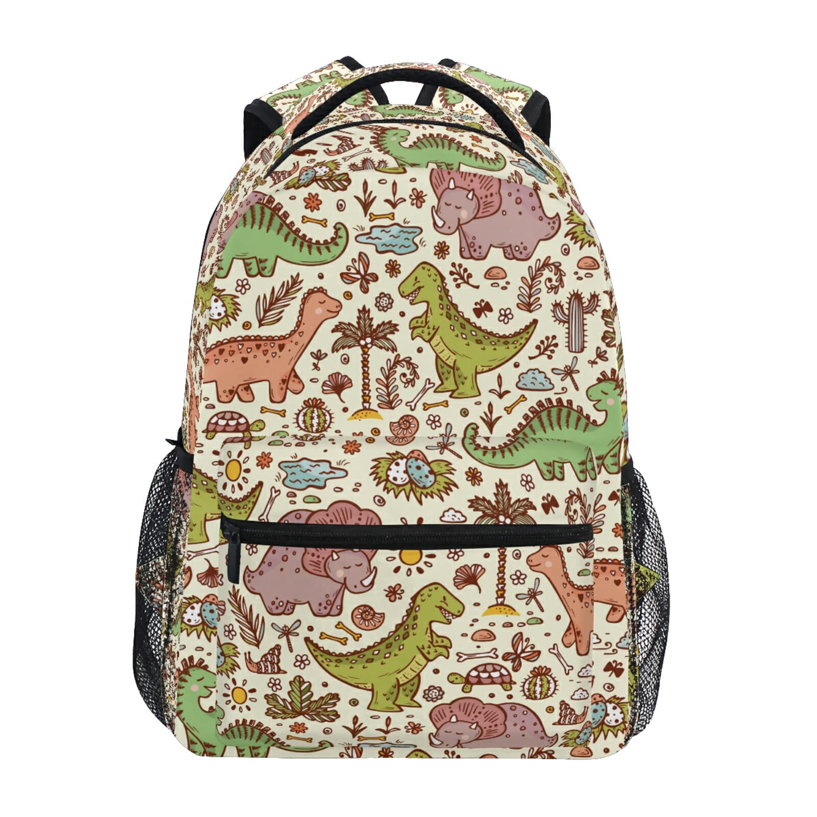 **Cute Cartoon Dinosaur Backpack - Dino Rex & Triceratops Design, Lightweight School Backpack, Travel Daypack, 14 Inch Laptop Bag, Diaper Bag - Perfect for School, Work, Travel & Daily Use**