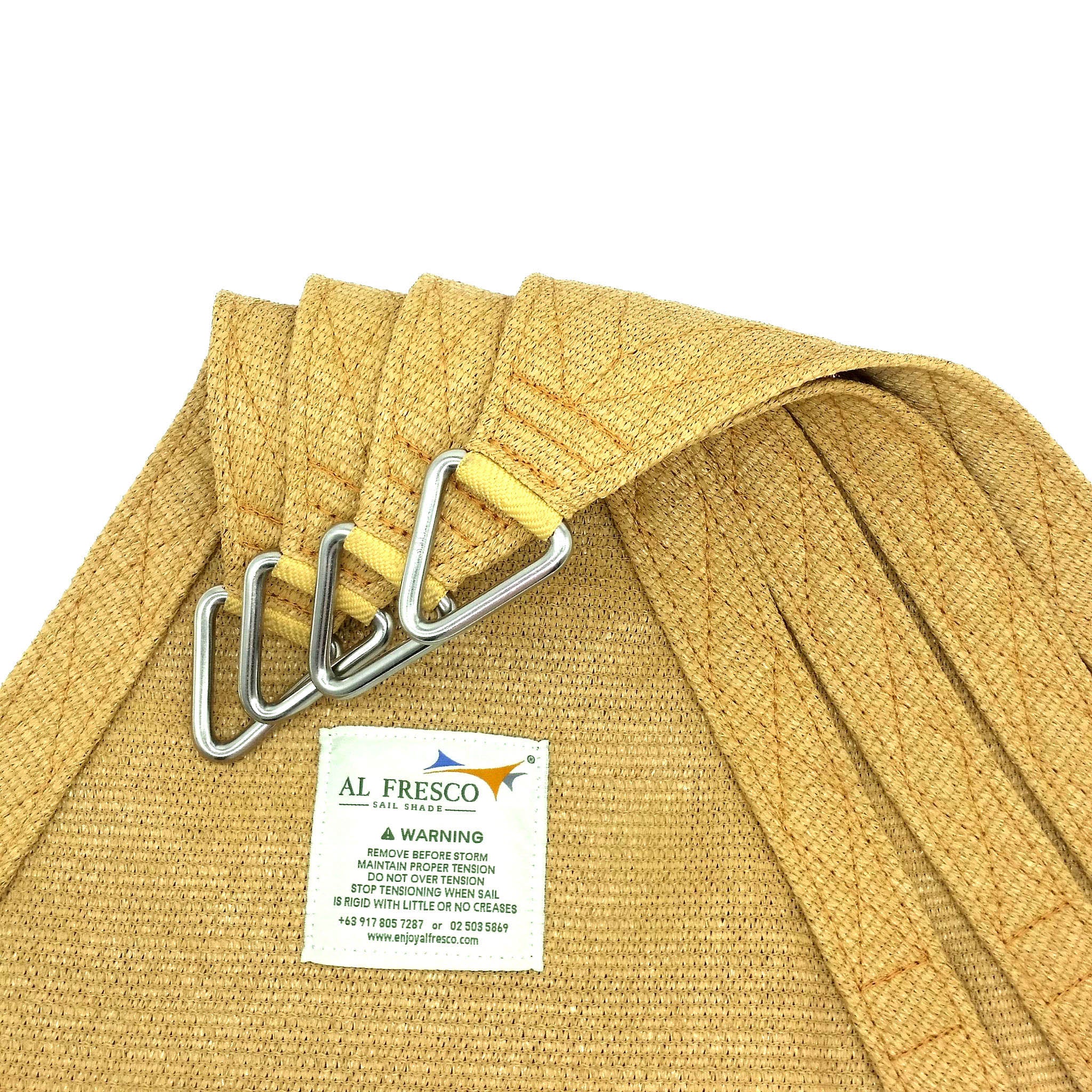 Al Fresco Sail Shade Square 5.0 x 5.0 m (16.4 x 16.4 ft) - UV Protection Outdoor Canopy for Patio, Garden, and Poolside - Perfect for Sun Shade and Relaxation