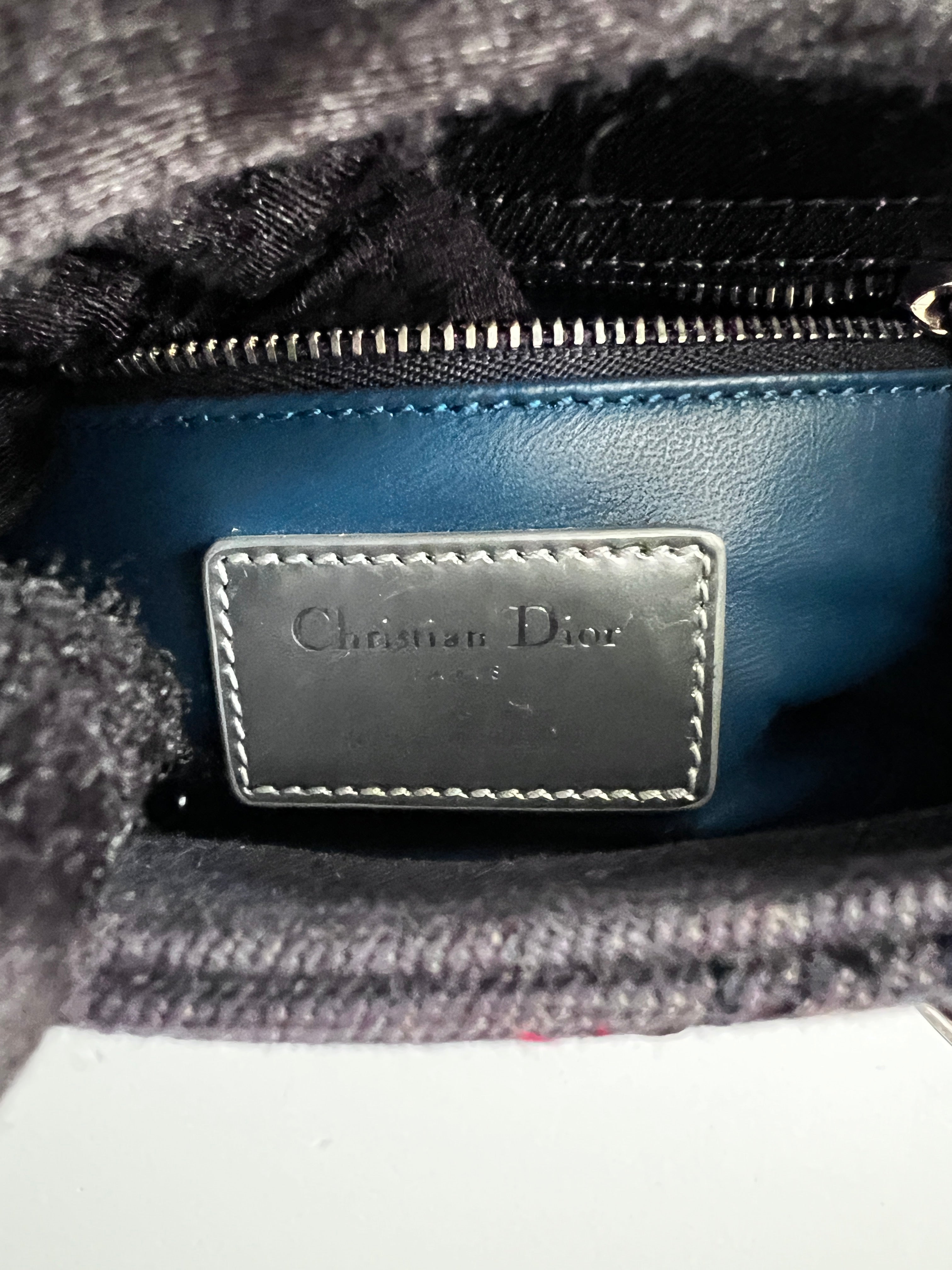 Dior Mini Denim Floral Lady Dior Bag - Luxury Designer Crossbody Handbag for Women | Perfect for Parties, Weddings & Everyday Elegance