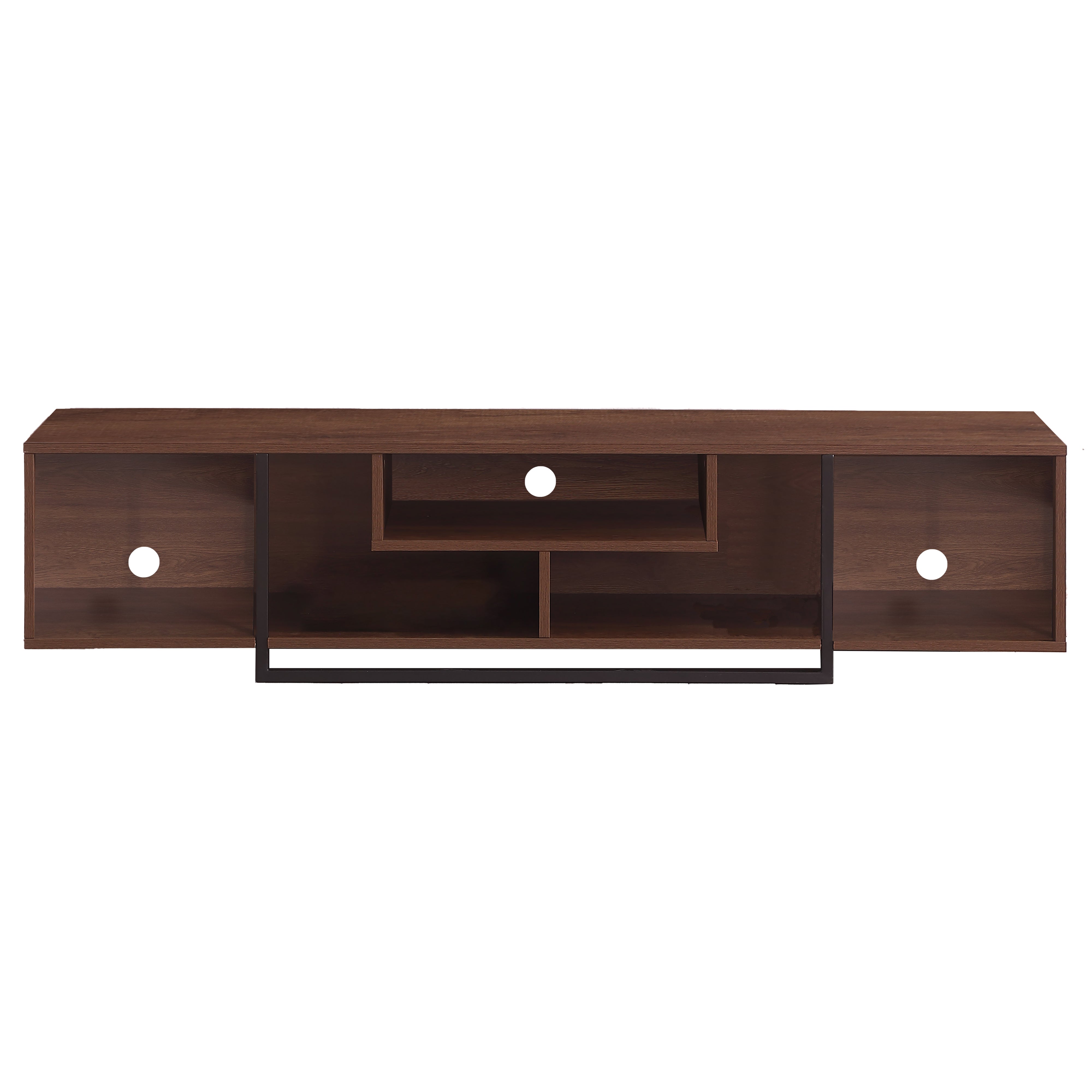 Tauris™ Vader 1800 Dark Oak Open Style Entertainment Unit TV Cabinet - Modern Media Console for Living Room Home Theater Setup