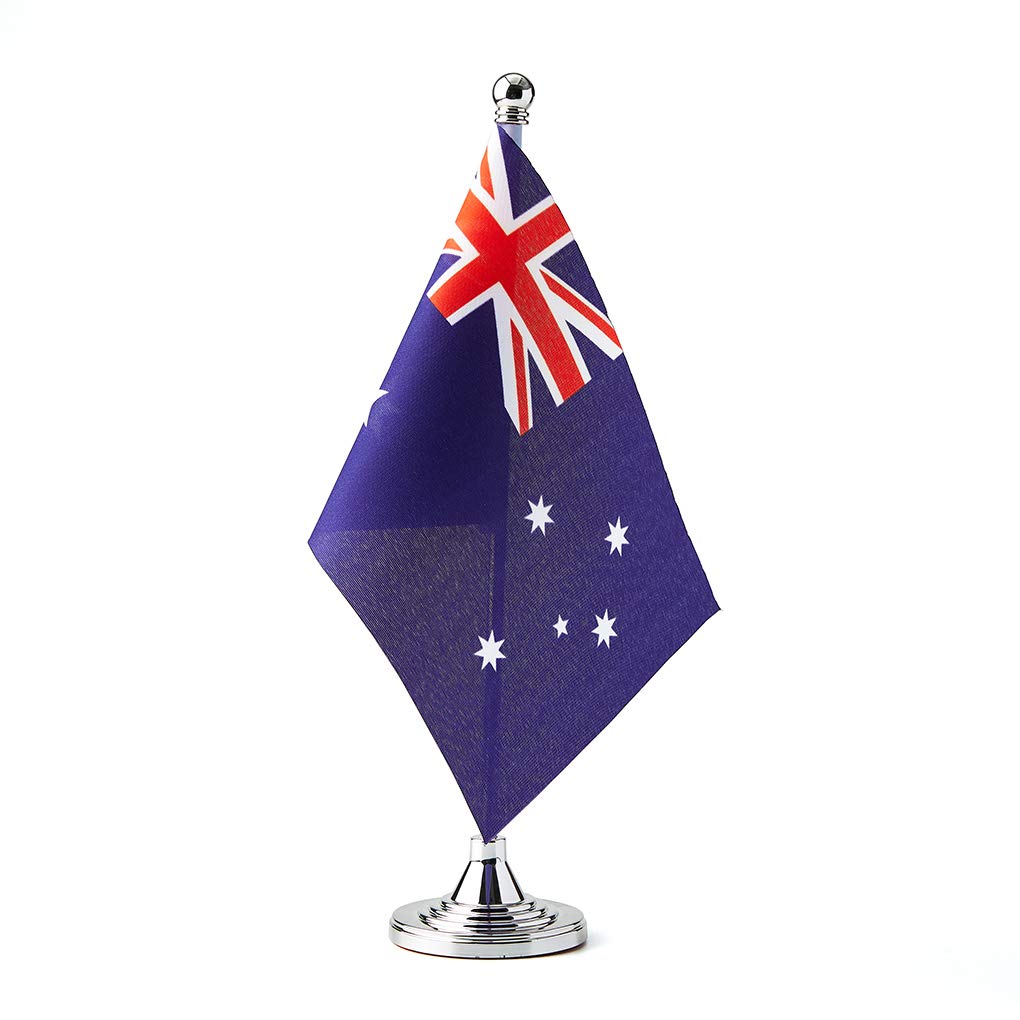 Australia Flag - 12x18 Inch Small Mini Australian Desk & Table Flags for Home, Office, Party Decorations - Perfect for World Cup, Olympics, National Day Celebrations & Patriotic Displays