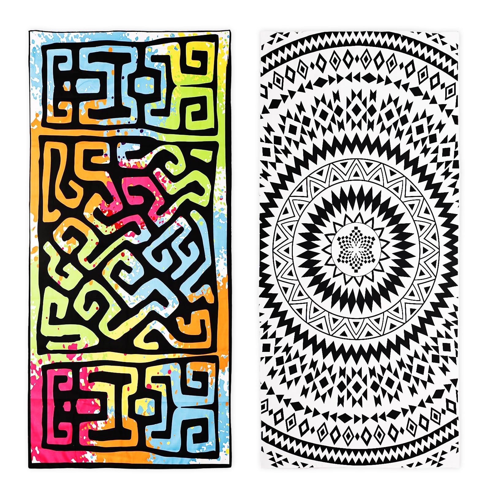 Premium Microfiber Beach Towels 2-Pack - Extra Large 72