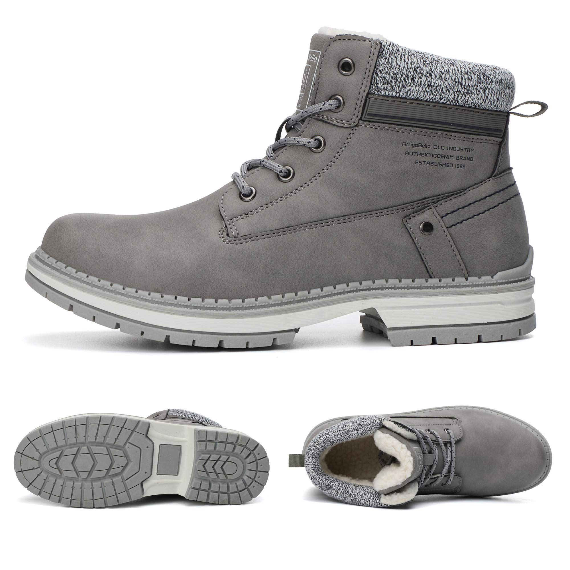 ARRIGO BELLO Women's Winter Snow Boots - Warm Fur Lined Ankle Boots, Anti-Slip Leather Hiking Boots for Work, Walking & Outdoor Activities (UK 4-7) | Perfect for Urban Commuting & Snowy Weather