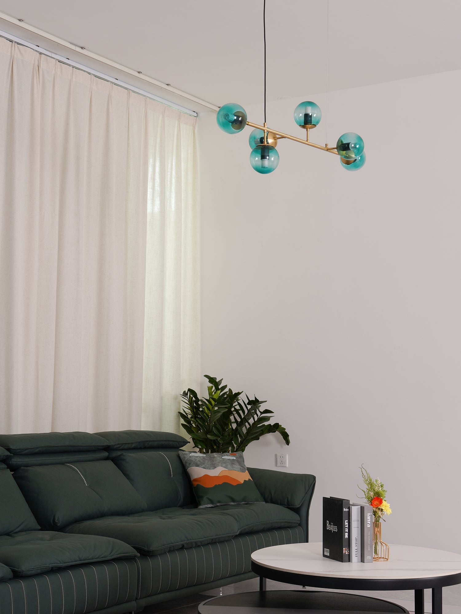 Modern Orb Chandeliers - Elegant Crystal Glass Ceiling Light Fixtures for Dining Room, Bedroom & Living Room Decor