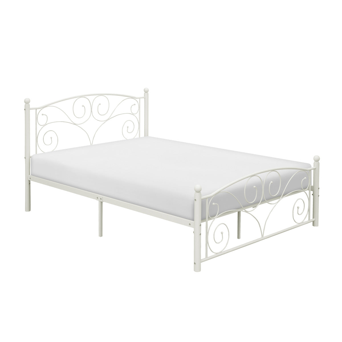 Full Size Double Platform Dream Bed - Sturdy Wooden Frame with Storage Space for Small Bedrooms & Guest Rooms