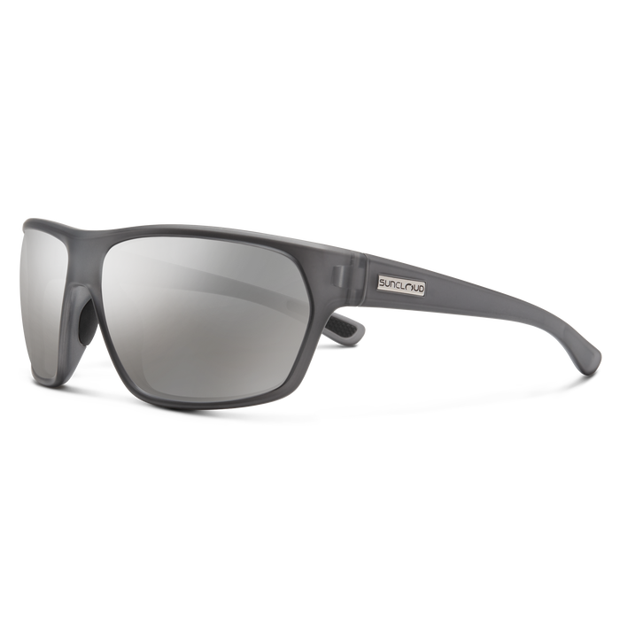 Boone Matte Silver Grey Polarized Sunglasses with Silver Mirror Lens - UV Protection for Outdoor Sports & Driving