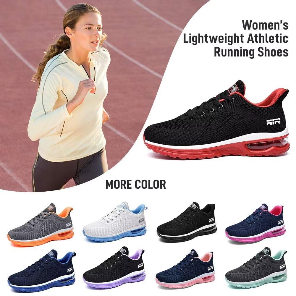 **Lamincoa Women's Lightweight Running Shoes - Breathable Mesh Sneakers with Air Cushion for Walking, Tennis, Gym Workout & Sports | Non-Slip Comfort for Active Lifestyles**