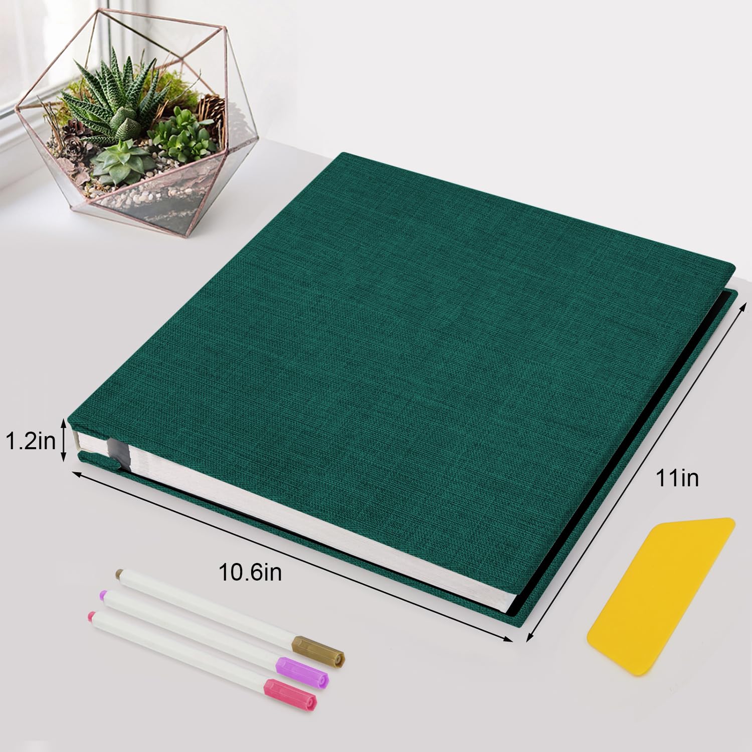 Self-Adhesive Photo Album with 60 Magnetic Sticky Pages - Holds 8x10, 5x7, 4x6, 6x8 & 3x5 Photos - Large Scrapbook for Family Memories, Wedding Pictures & Baby Photos - Perfect for Home Decor, Gift Giving & Memory Preservation
