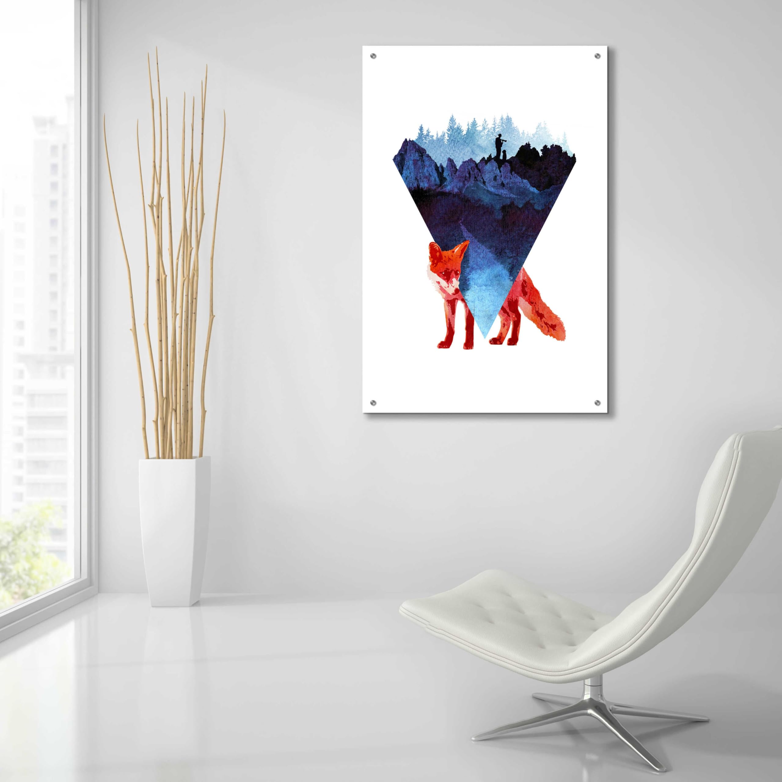 Risky Road Acrylic Glass Wall Art by Robert Farkas - 24x36 Inch Modern Abstract Painting for Living Room, Office & Bedroom Decor