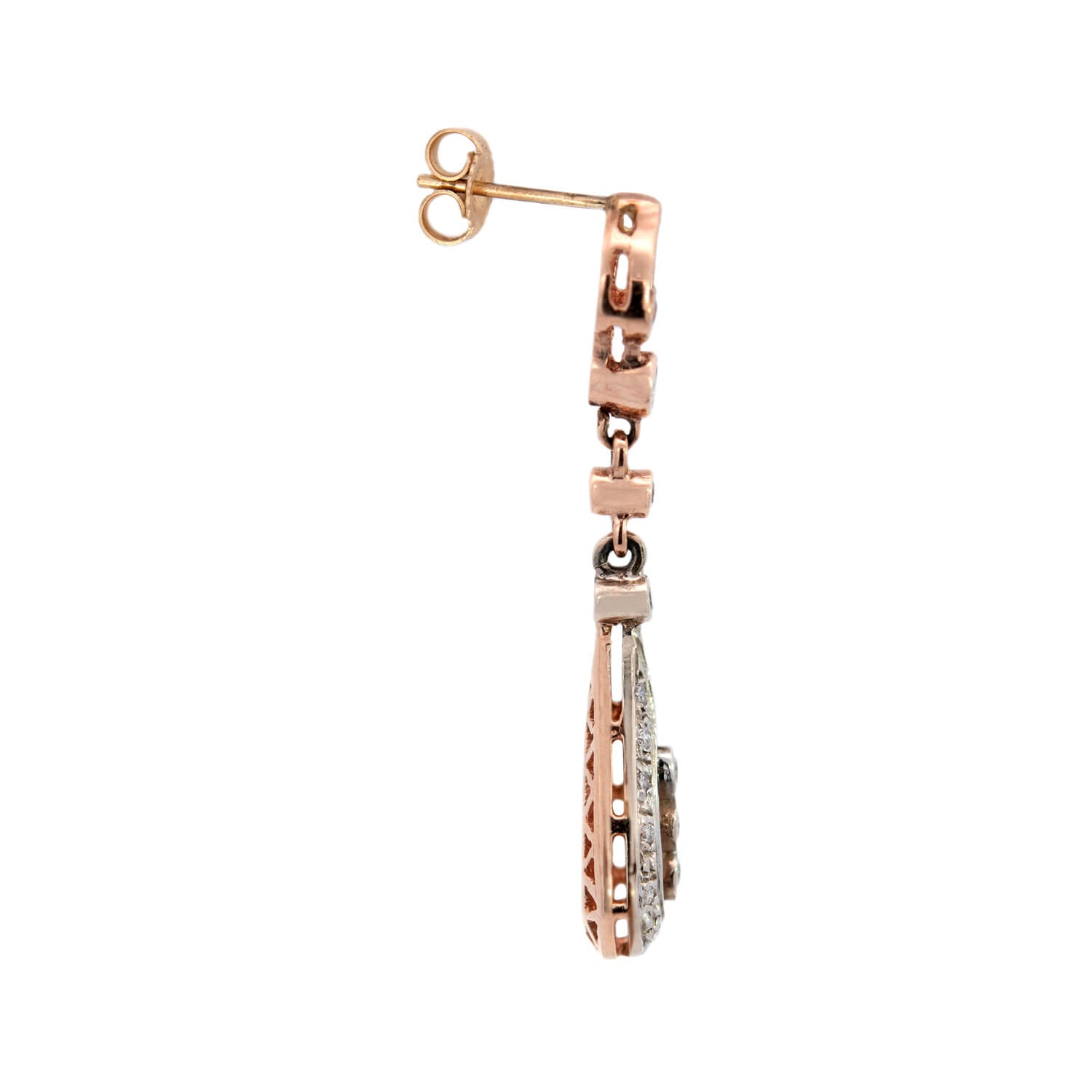 14K Gold Diamond Dangle Earrings 0.90ctw - Elegant Drop Earrings for Women, Perfect for Weddings, Parties & Special Occasions