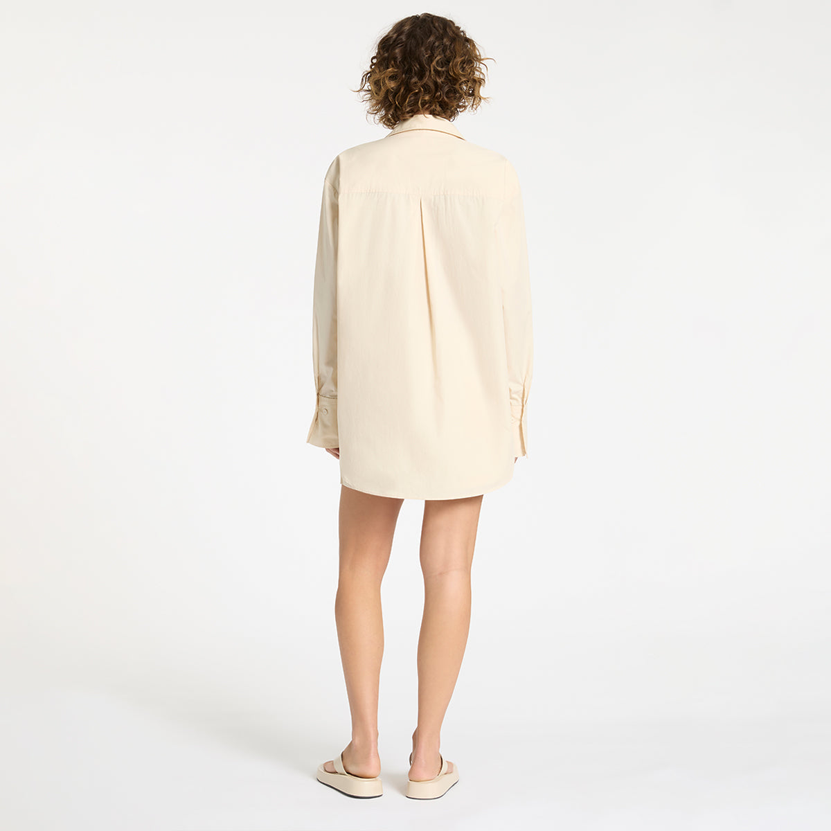 Better Times Women's Casual Button-Down Shirt in Bone Color - Perfect for Office, Travel & Everyday Wear