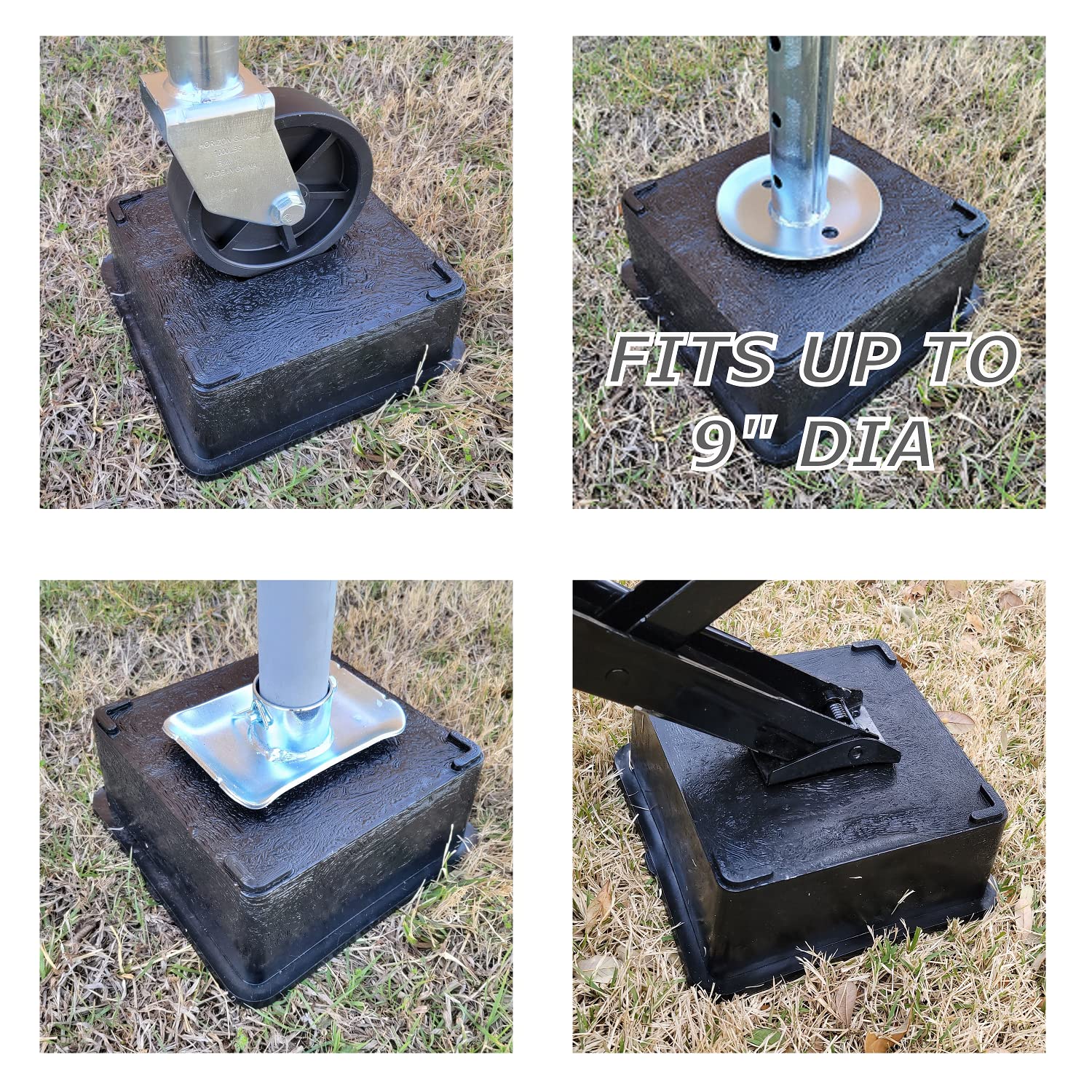 USA Made Heavy-Duty Trailer Jack Stand - 18,000 lbs Capacity Stabilizing Pads for RV, 5th Wheel Camper, Tongue Jack | Durable Support for Parking, Leveling & Stabilizing Your Trailer