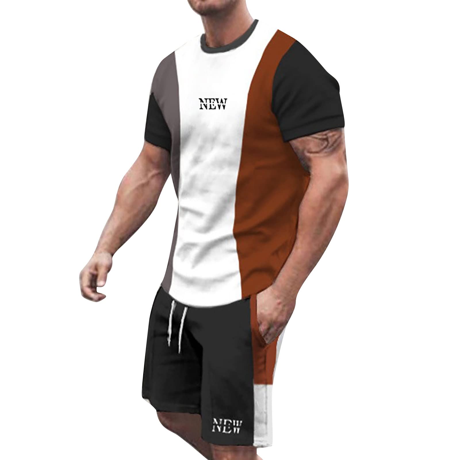 **Men's Short Lounge Set - Comfortable Sleepwear & Pajama Set for Men - 2024 Fashion Trend - Perfect for Relaxing at Home, Lounging & Sleeping**